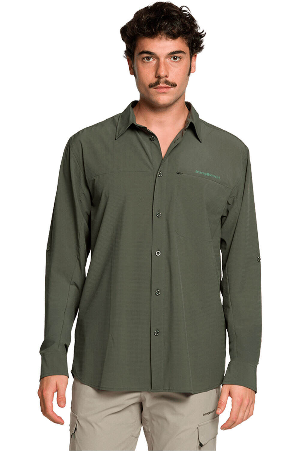Vignemale camisa montaña manga larga hombre Verde (XL)