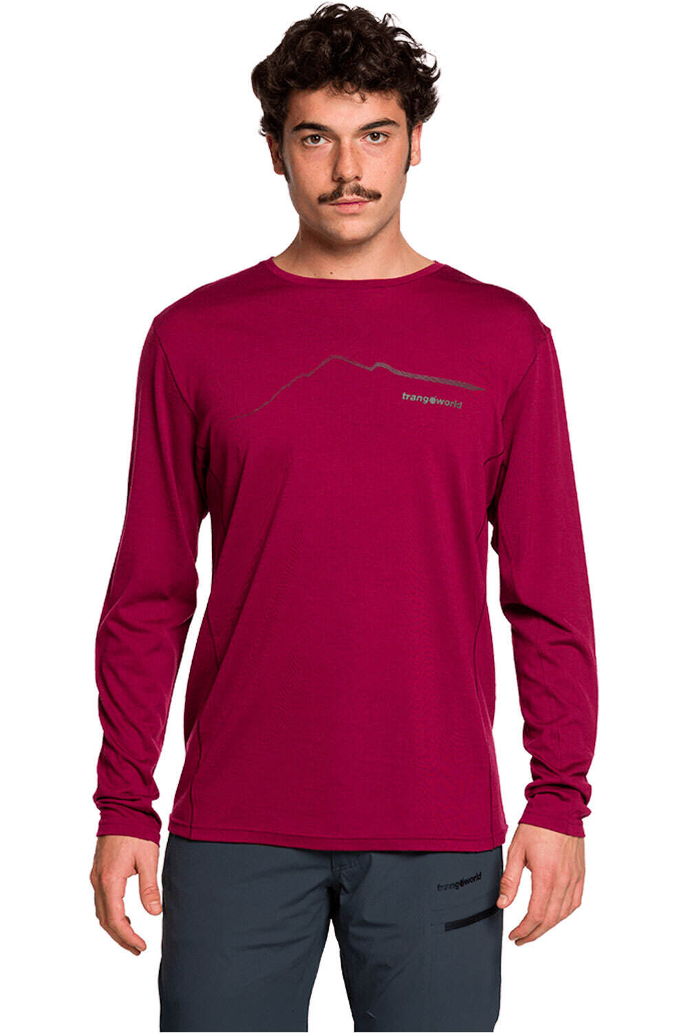 Agile camiseta montaña manga corta hombre Granate (L)