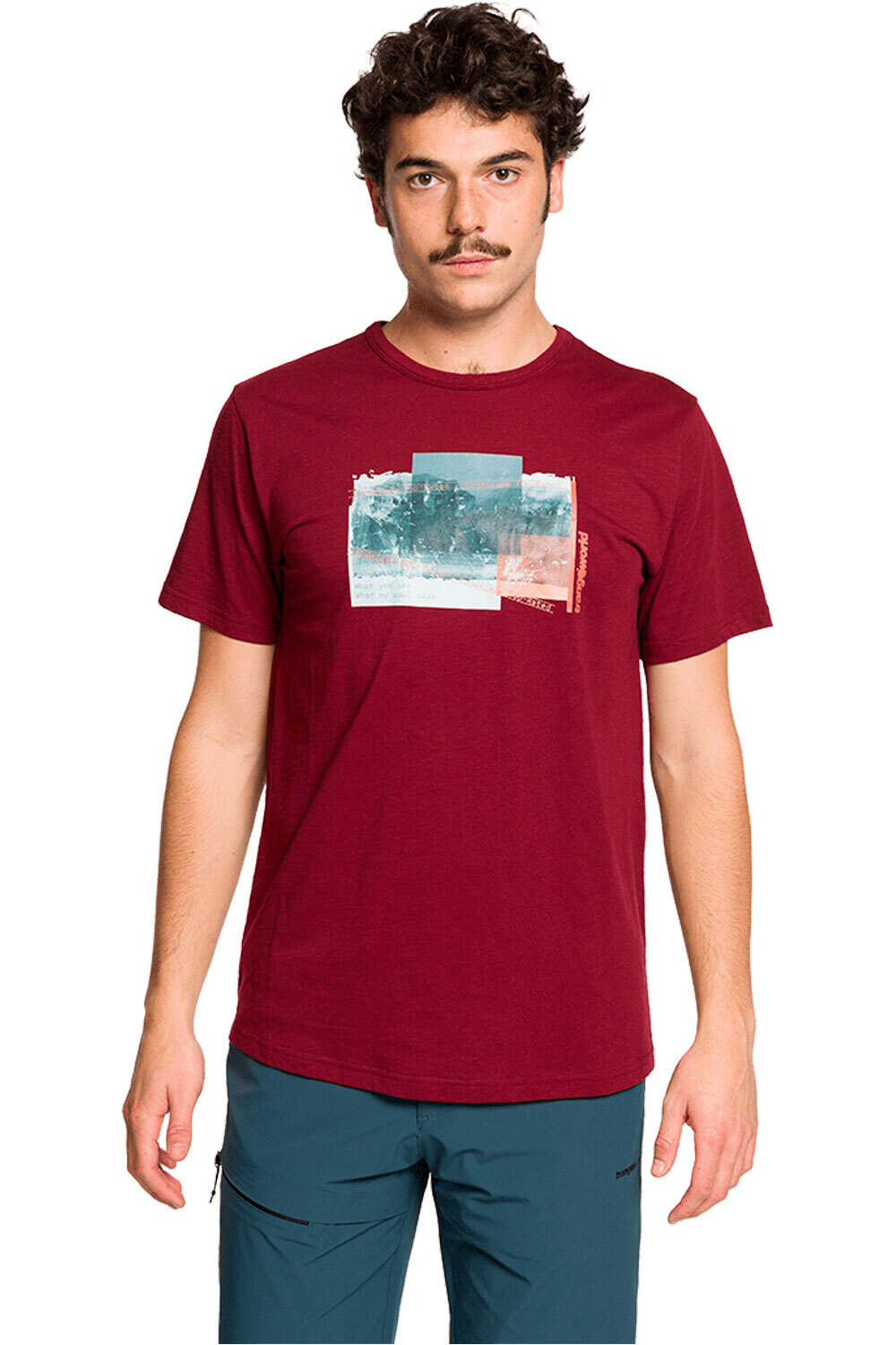 Mackay camiseta montaña manga corta hombre Granate (M)