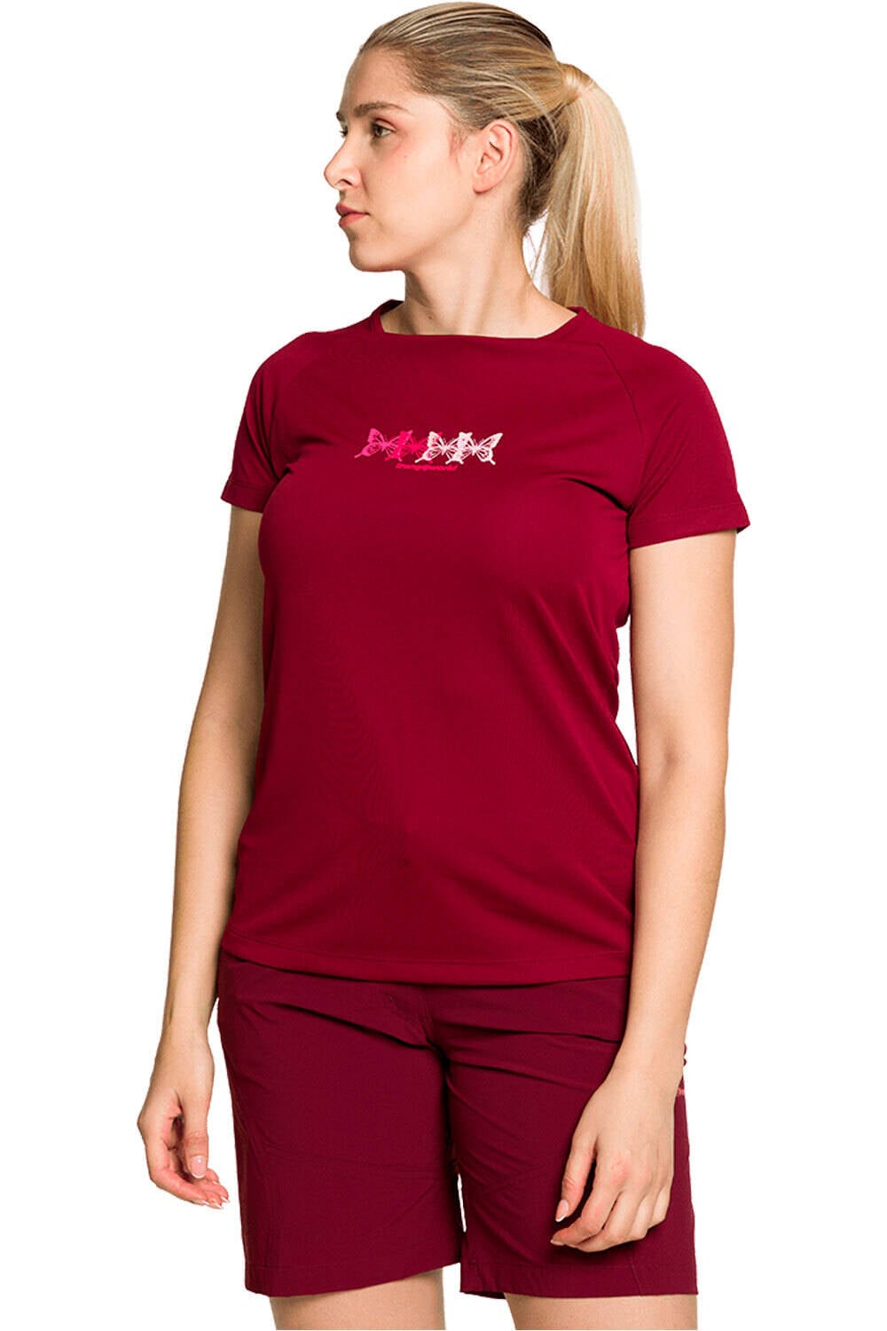 Kempsey camiseta montaña manga corta mujer Granate (M)