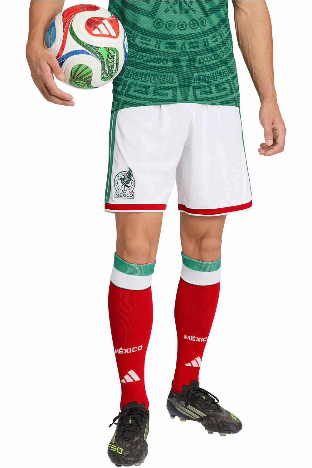 Mexico mundial 2026 primera equipacion pantalones fútbol oficiales Blanco (M)