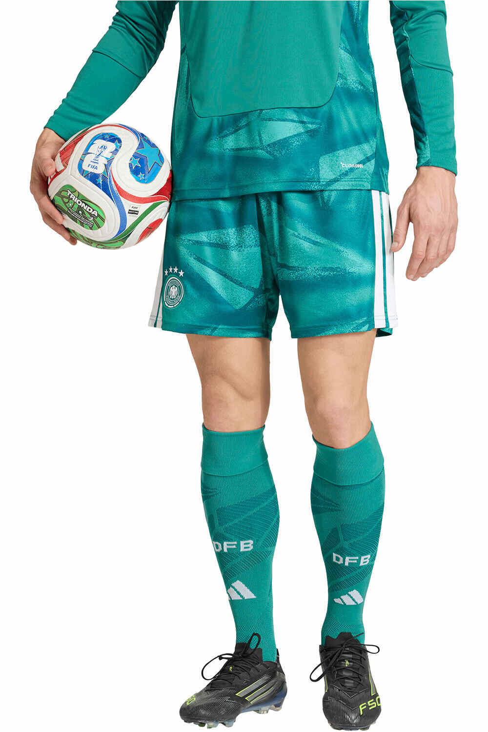 Alemania mundial 2026 primera equipacion portero pantalones fútbol oficiales Verde (L)