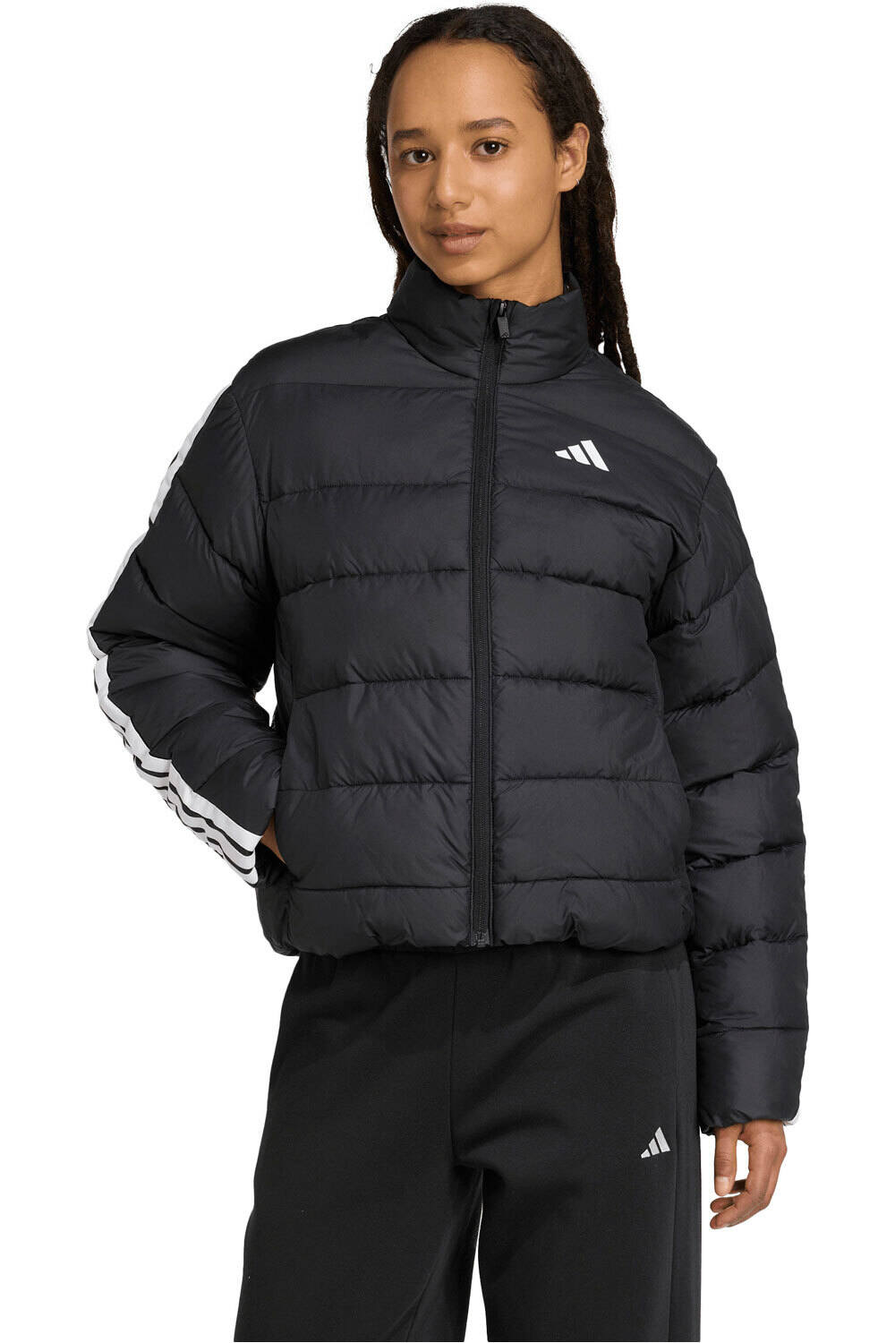 Essentials climawarm 3 stripes chaqueta outdoor mujer Negro (S)