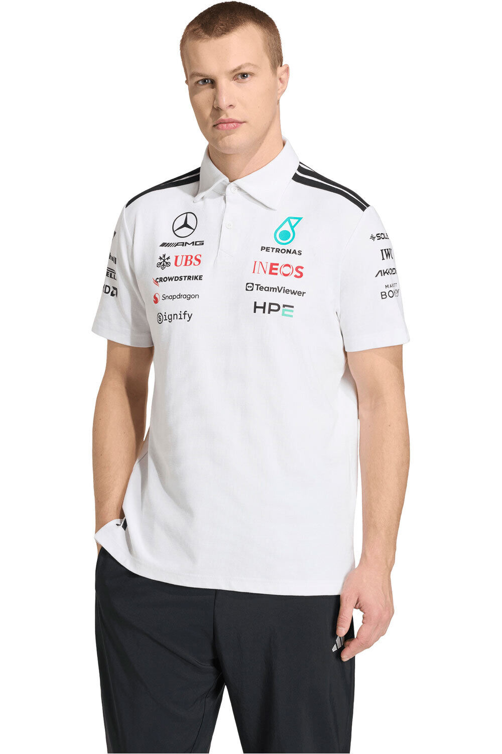 Mercedes-amg petronas f1 engineers polo manga corta hombre Blanco (XS)