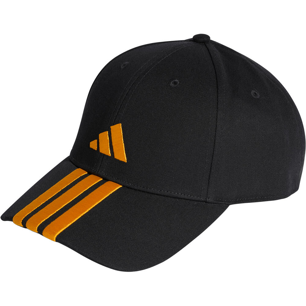 Baseball new logo 3 bandas visera lona Negro (OSFY)
