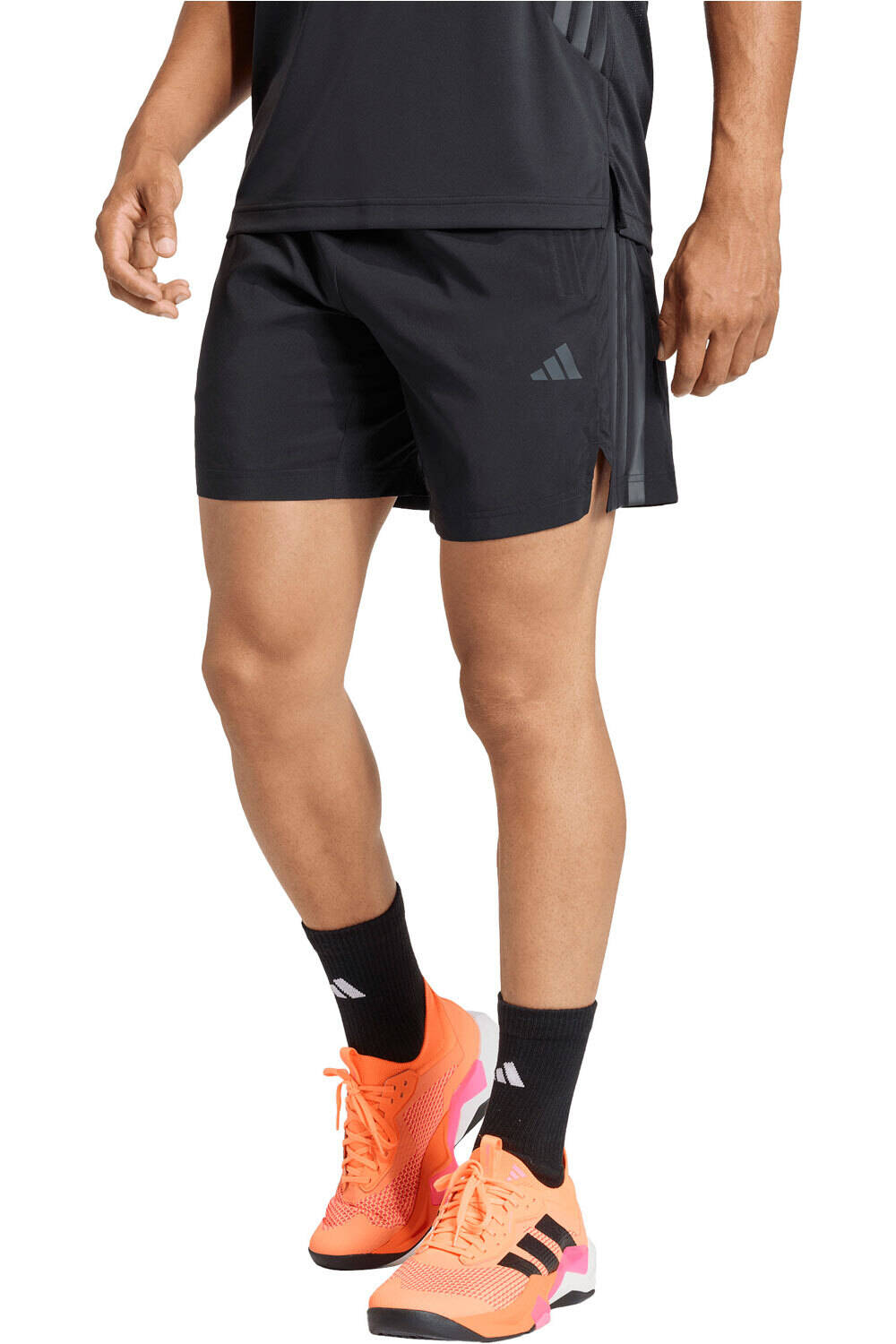Adidas tech essentials workout 3 stripes pantalón corto fitness hombre