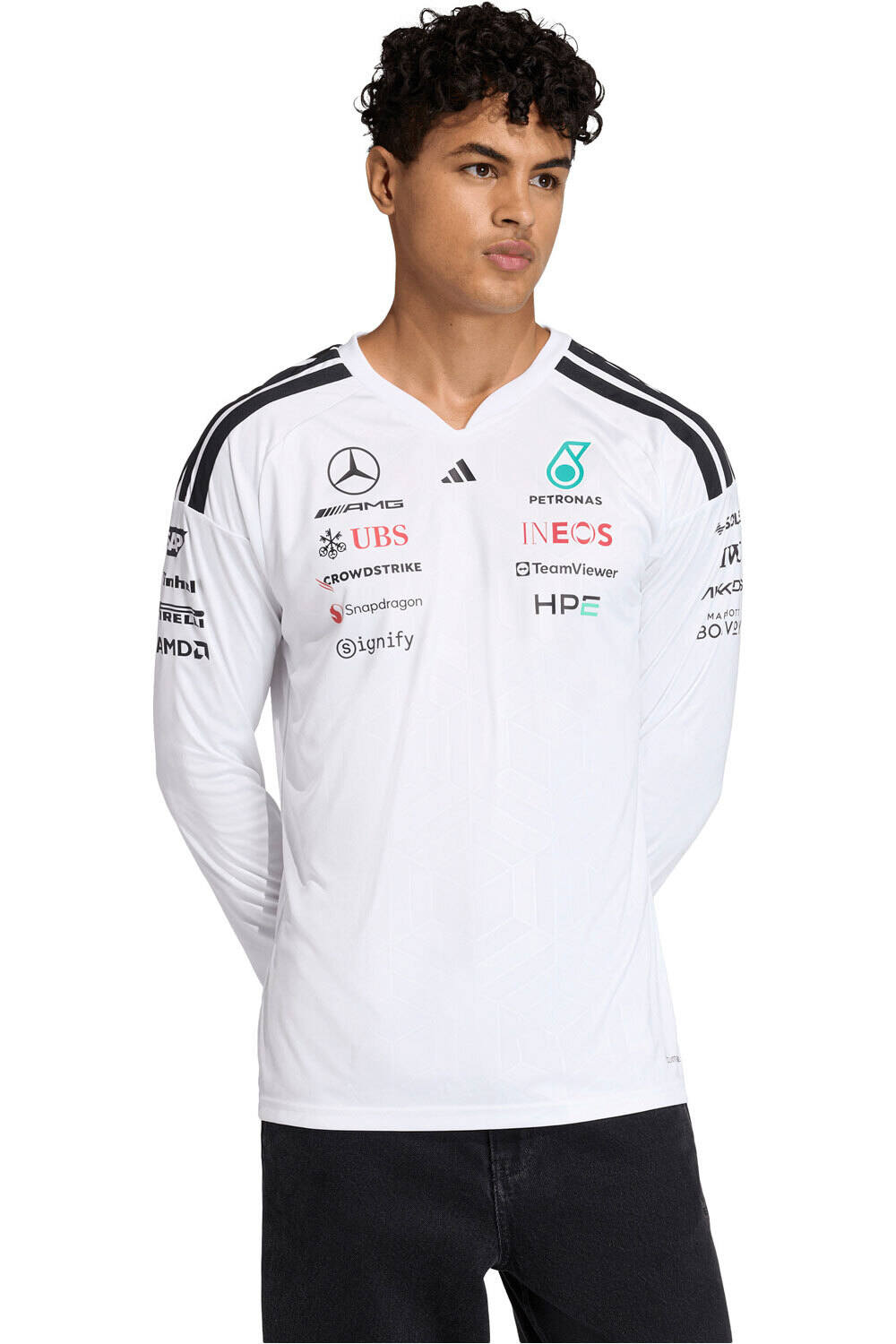Mercedes-amg petronas f1 dna camiseta manga corta hombre Blanco (XXL)