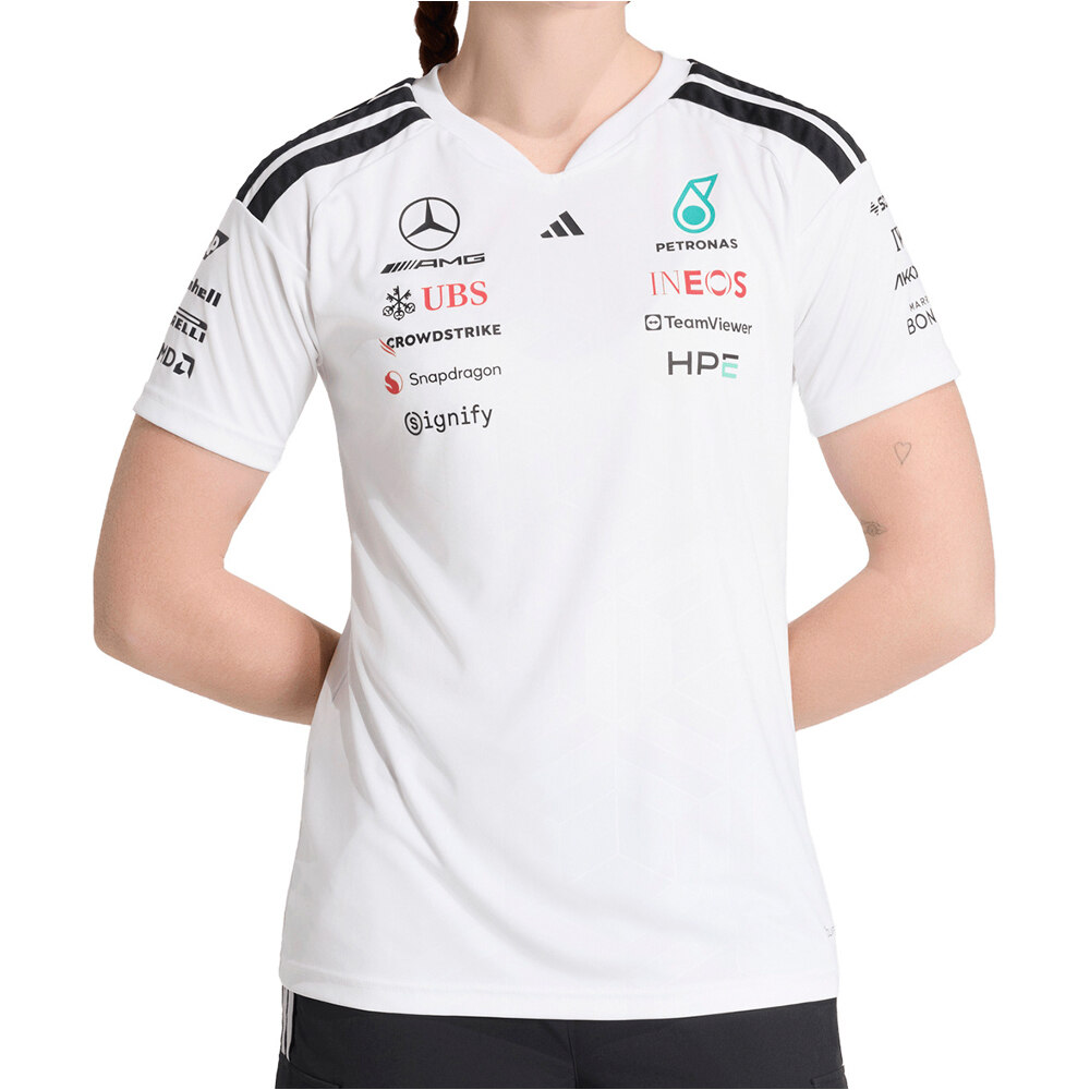 Mercedes - amg petronas formula 1 team driver camiseta manga corta mujer Blanco (XXL)