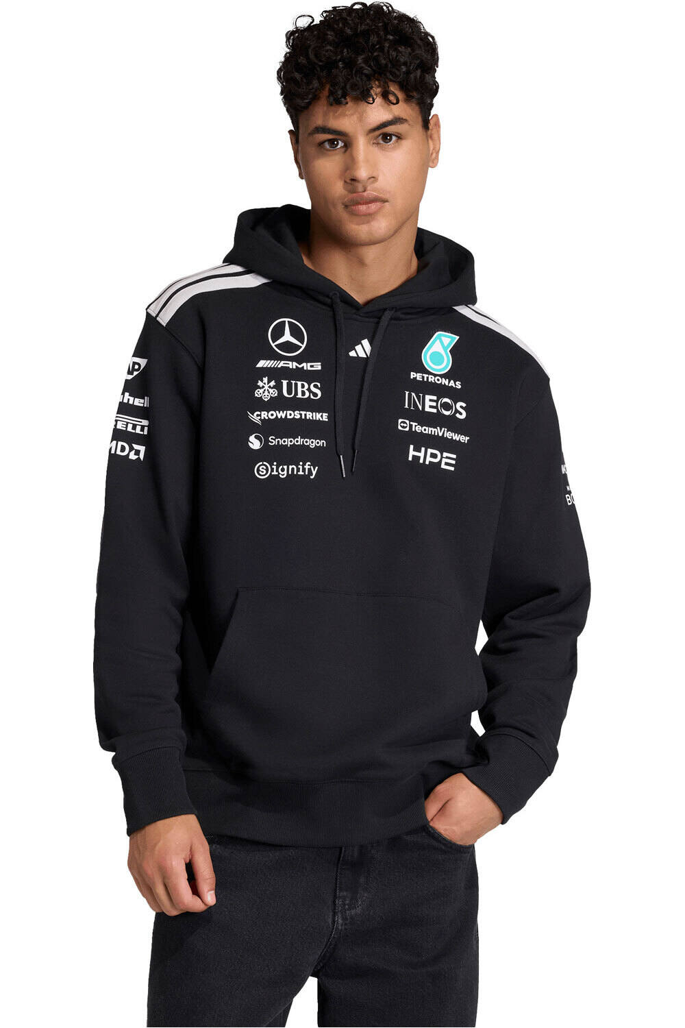 Piloto mercedes-amg petronas f1 team sudadera hombre Negro (XS)