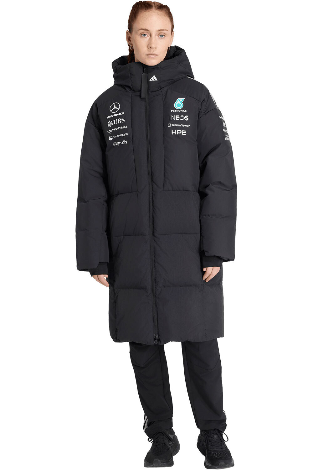 Mercedes-amg petronas f1team chaquetas mujer Negro (XXL)