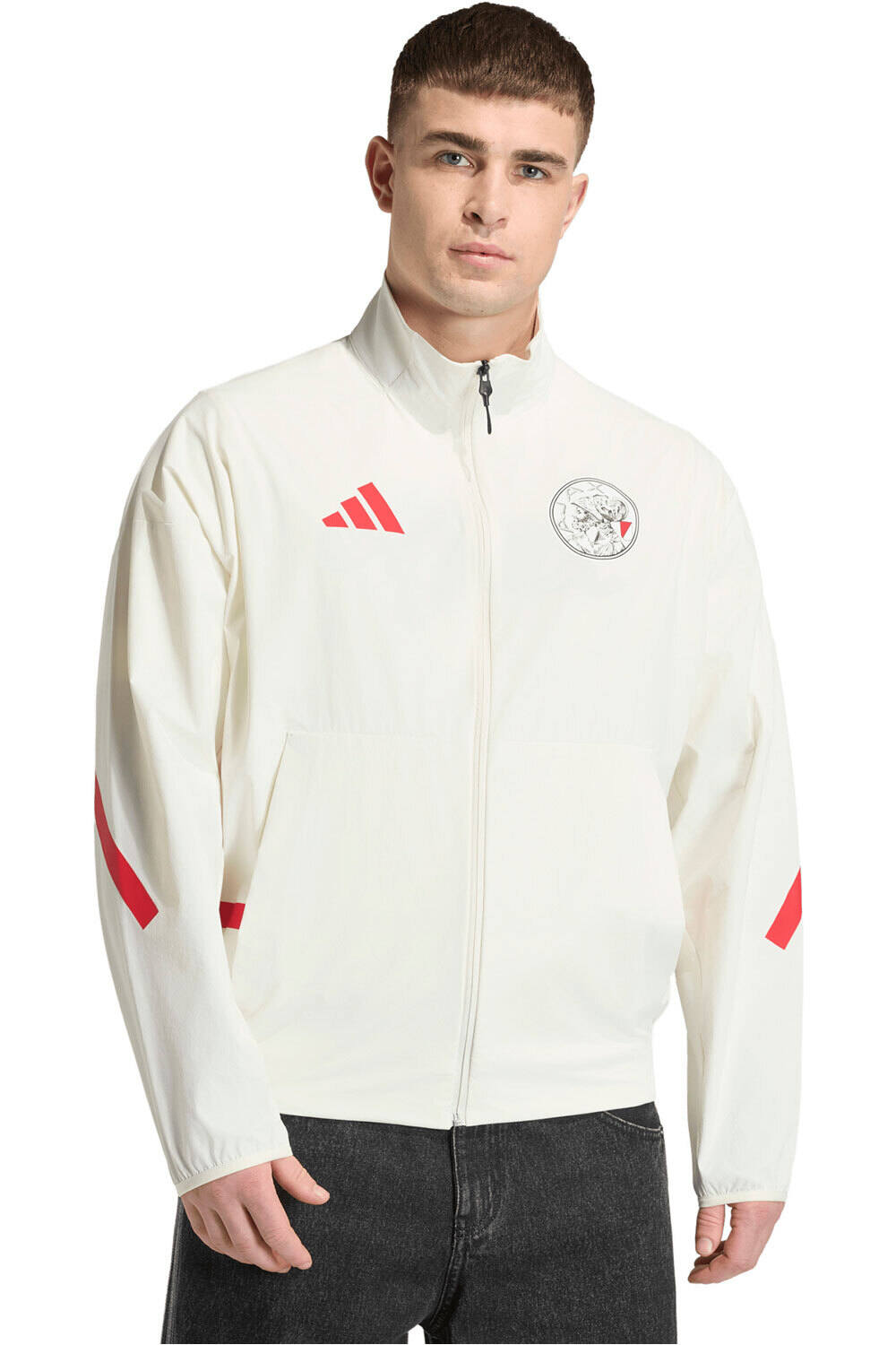 Ajax amsterdam 25/26 himno zne sudadera entrenamiento fútbol Blanco (L)