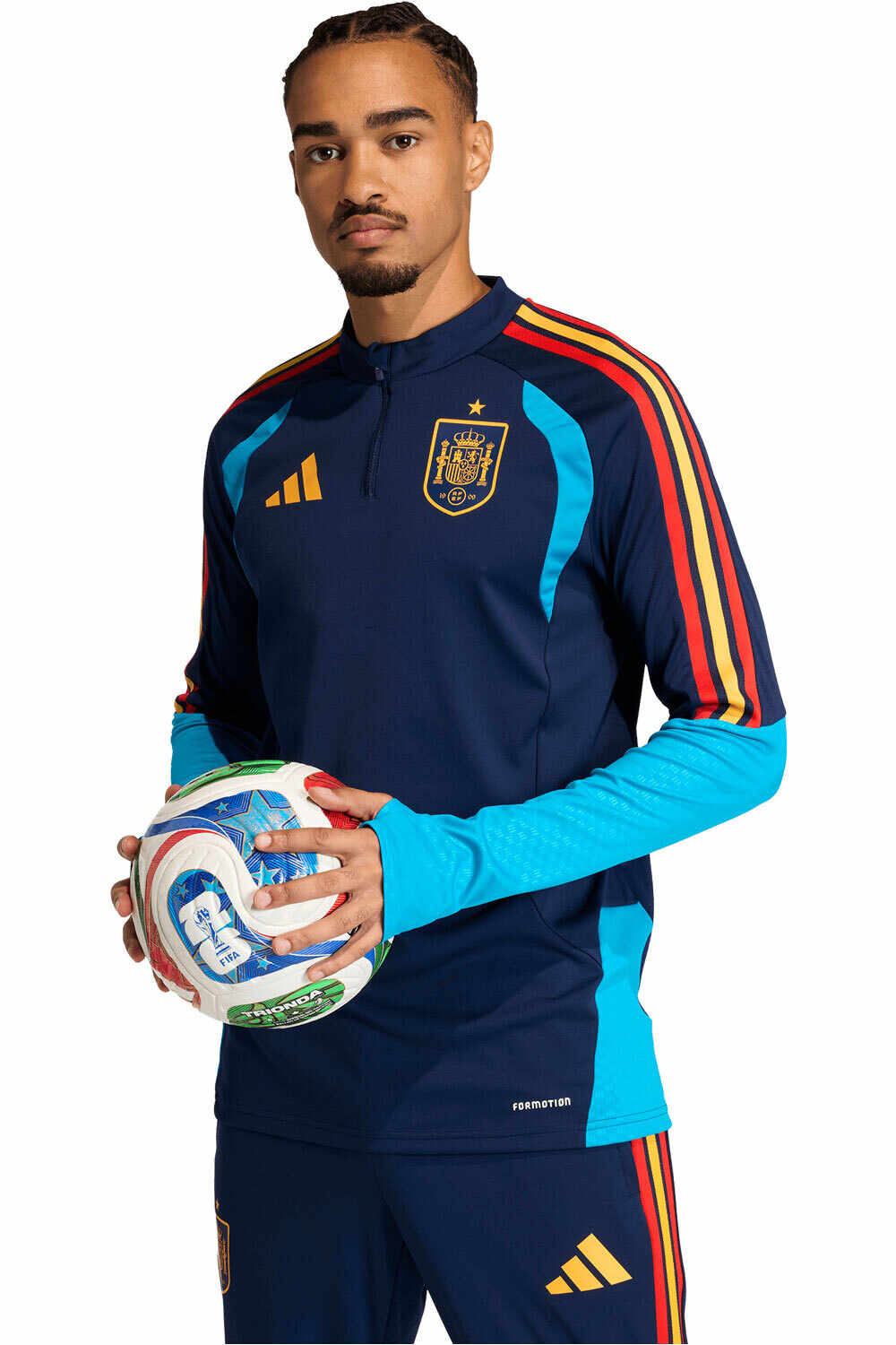 Espana mundial 2026 entrenamiento sudadera entrenamiento fútbol Azul (L)