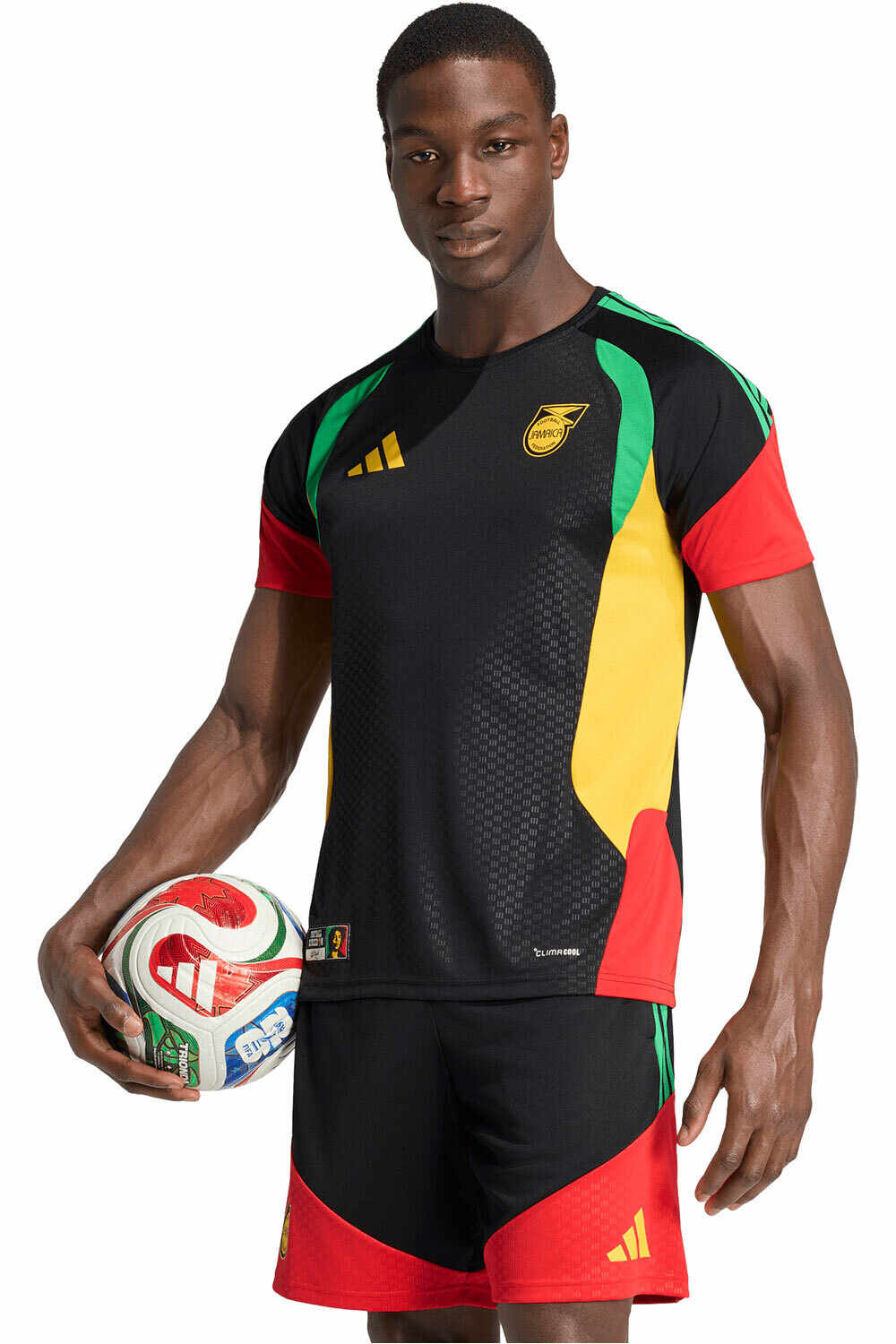 Jamaica mundial 2026 entrenamiento camiseta de fútbol oficiales Negro (S)