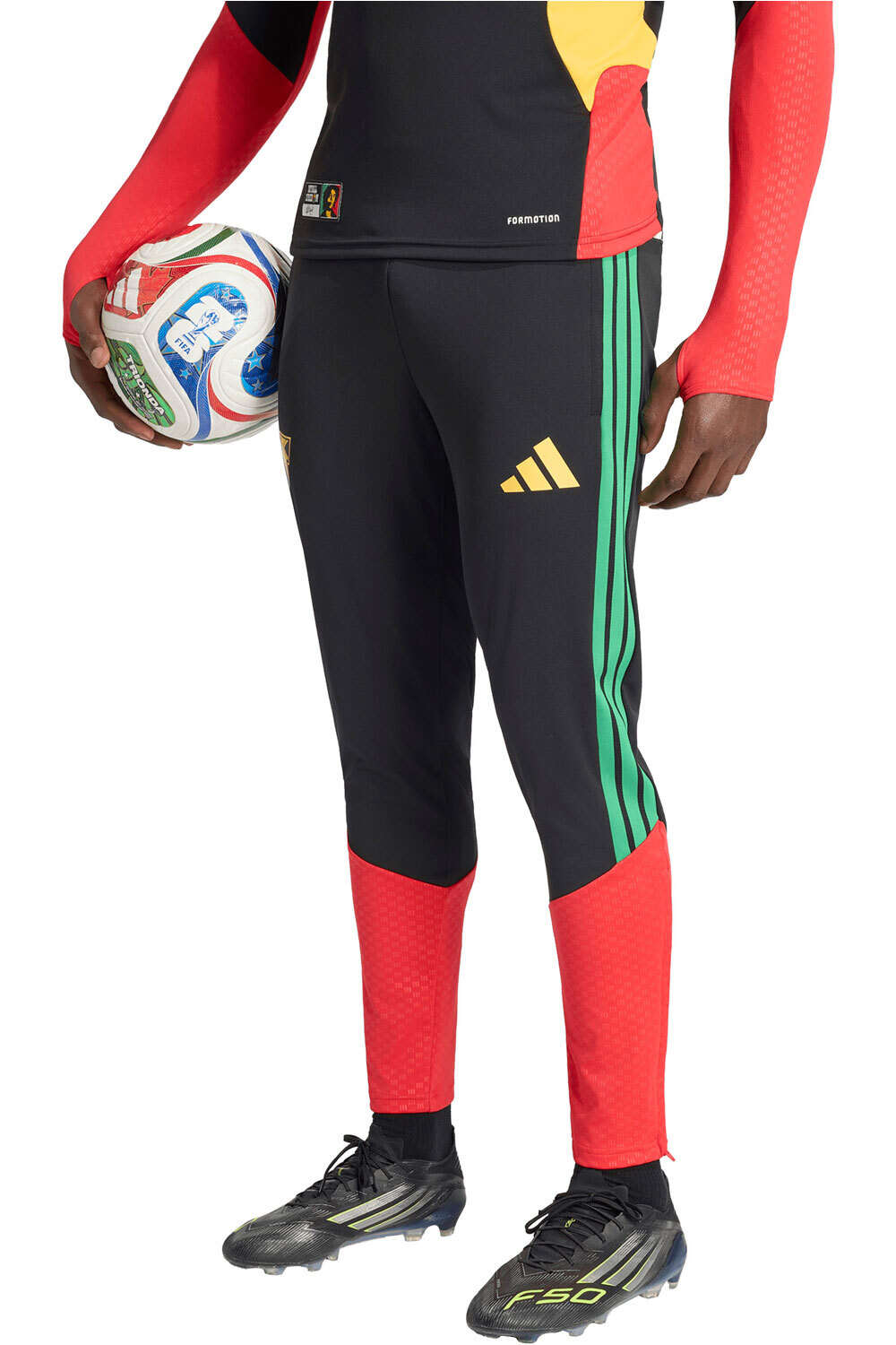 Jamaica mundial 2026 entrenamiento pantalones futbol Negro (XXL)