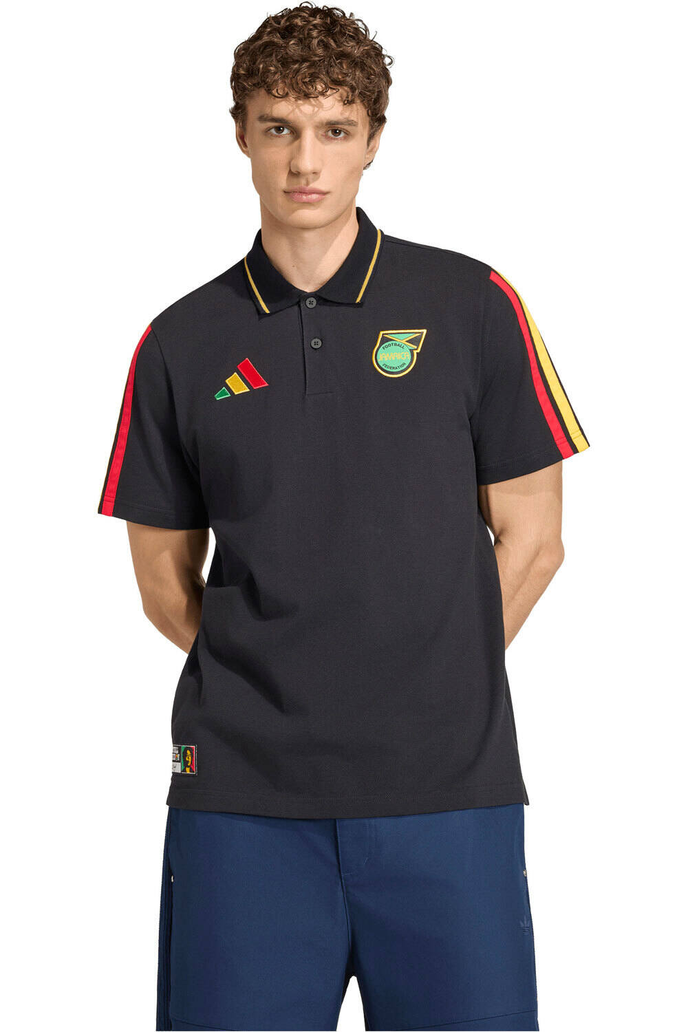 Jamaica dna camiseta de fútbol oficiales Negro (XXL)