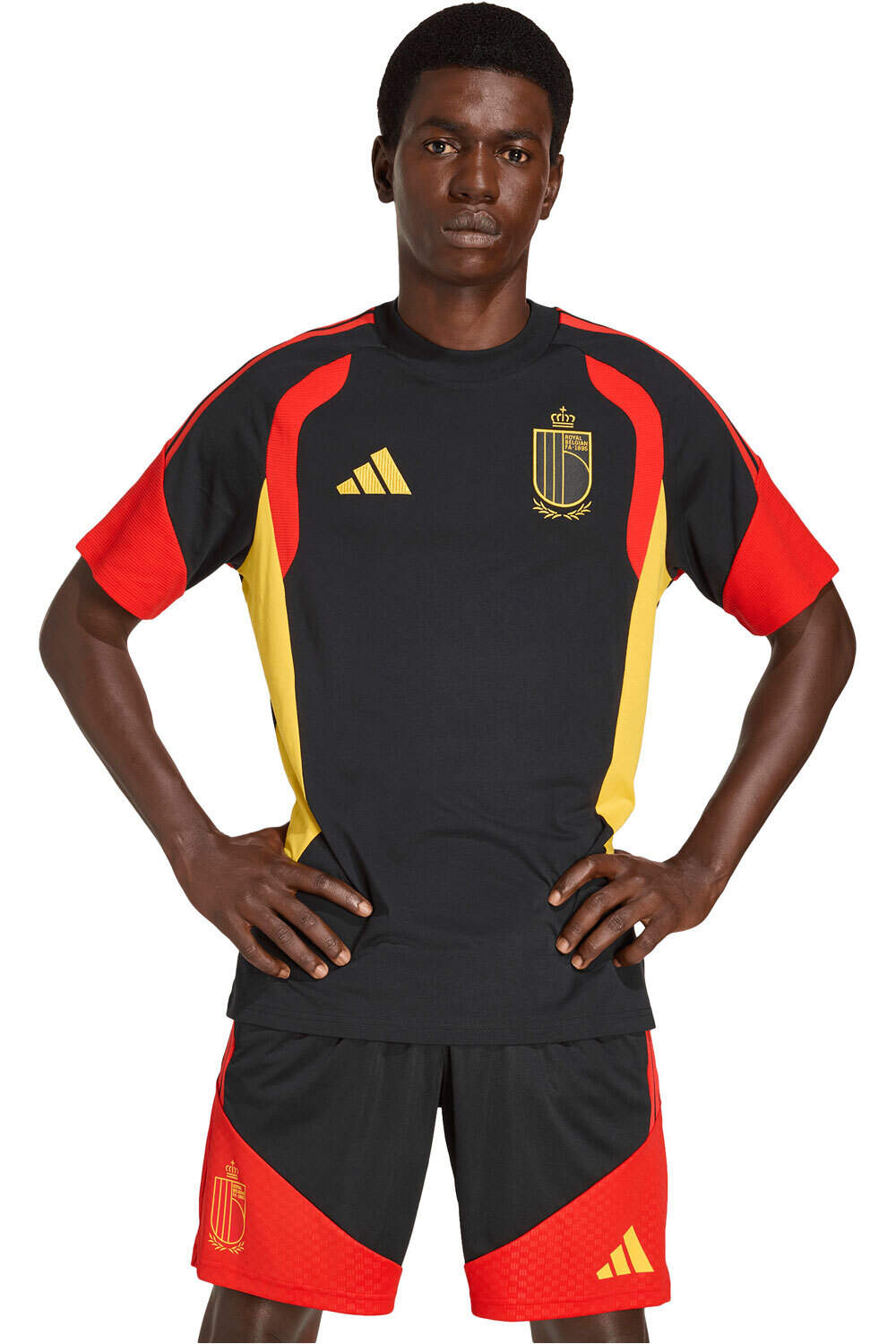 Belgica mundial 2026 entrenamiento camiseta de fĂștbol oficiales Negro (XL)
