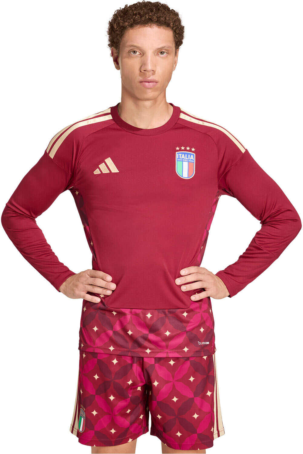 Italia mundial 2026 primera equipacion portero camiseta de fútbol oficiales Granate (XL)
