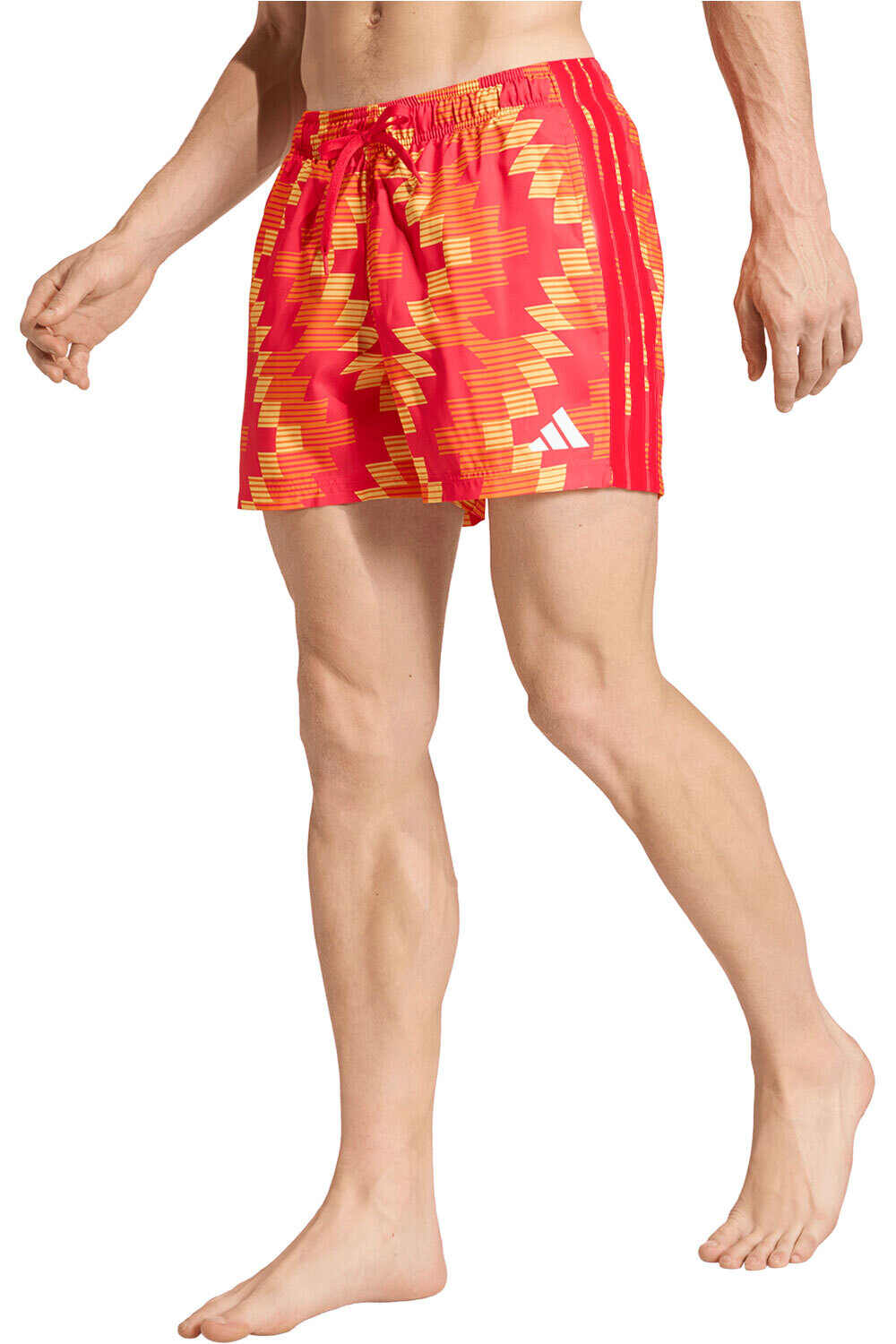 Estampado futbolstico bañador playa hombre Naranja (L)