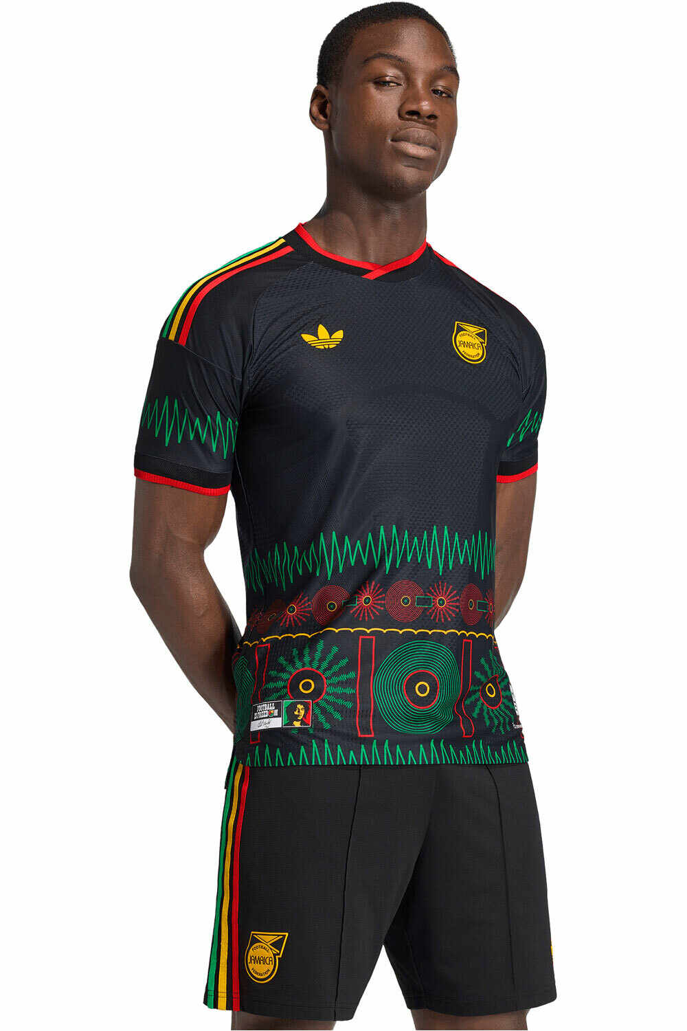 Jamaica mundial 2026 segunda equipacion authentic camiseta de fútbol oficiales Negro (XXXL)