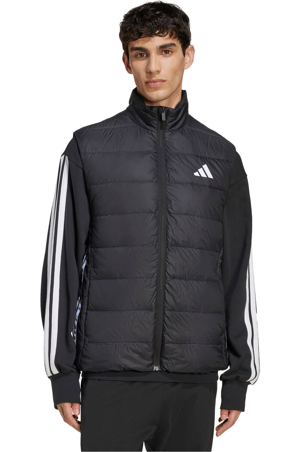 Essentials climawarm 3 stripes chaleco outdoor hombre Negro (S)