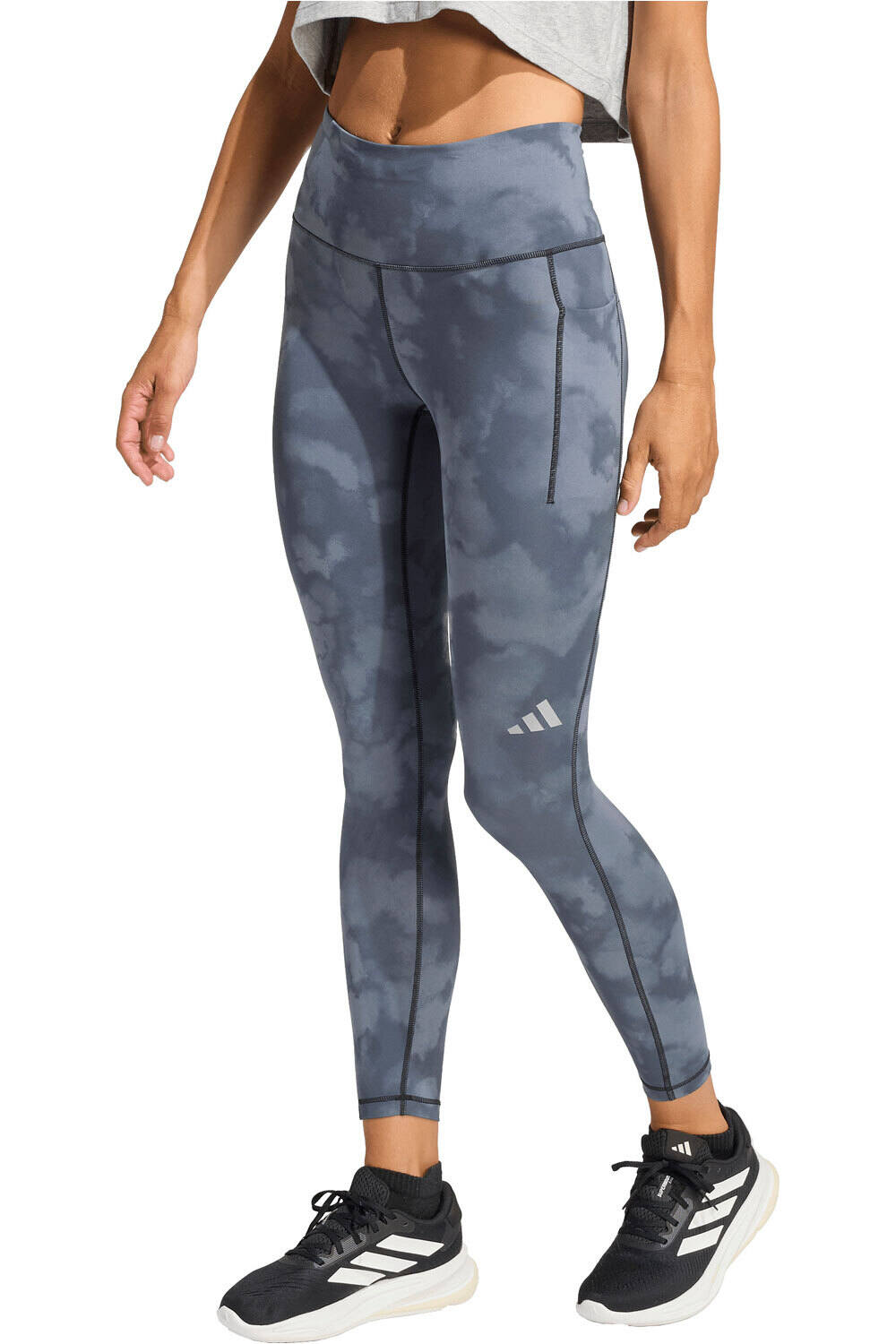 Adi365 climacool aop malla larga running mujer Negro (XL)