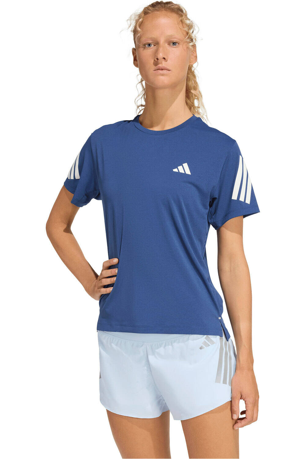 Adi365 running climacool camiseta entrenamiento manga corta mujer Azul (M)
