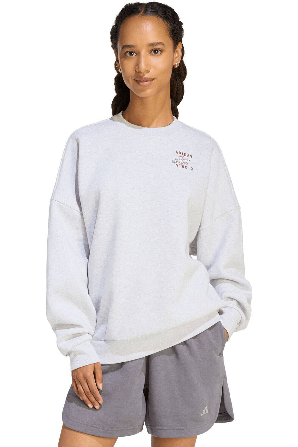 Stripes studio fl sudadera mujer Gris (S)