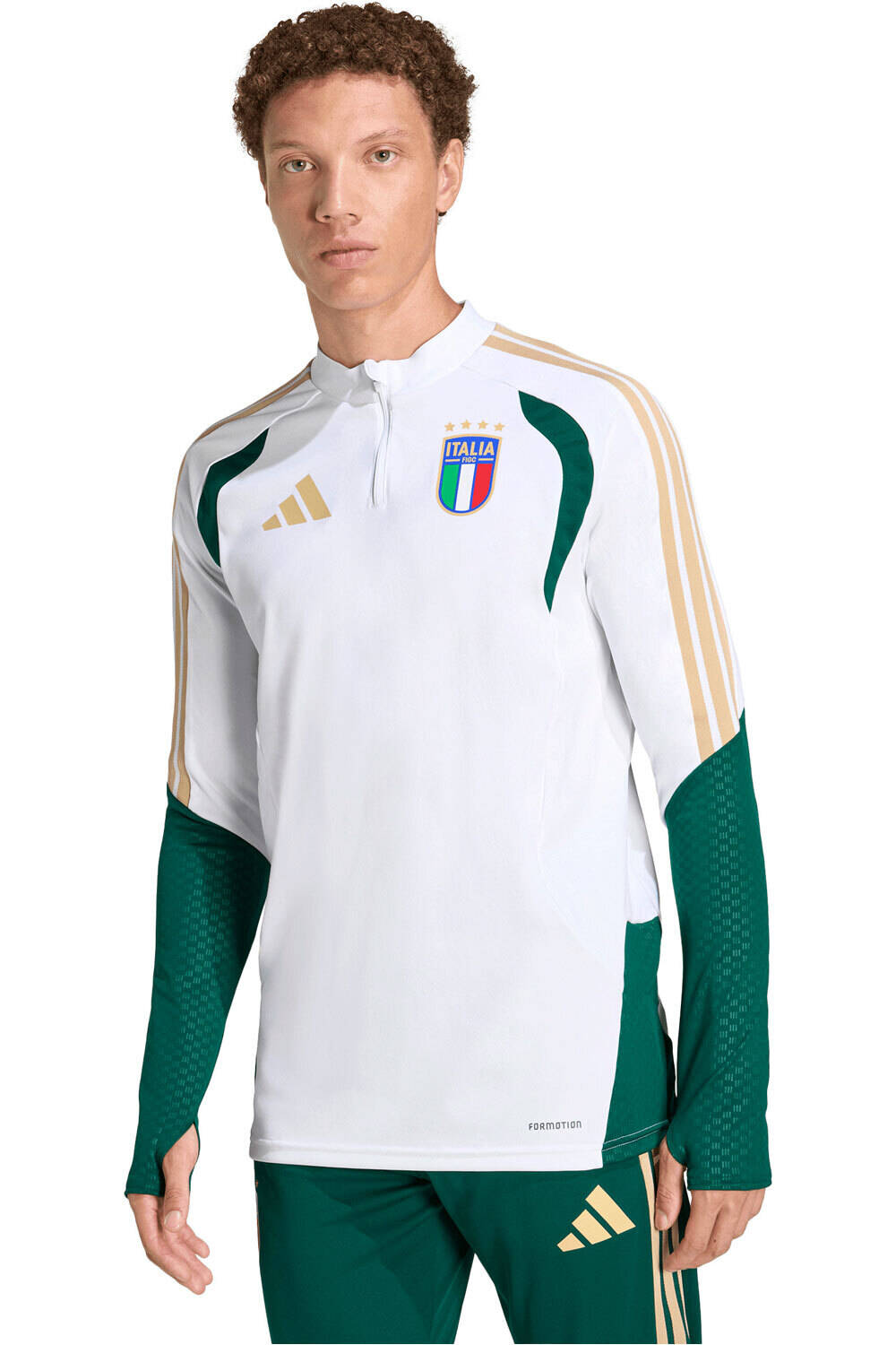Italia mundial 2026 entrenamiento sudadera entrenamiento fútbol Blanco (XS)