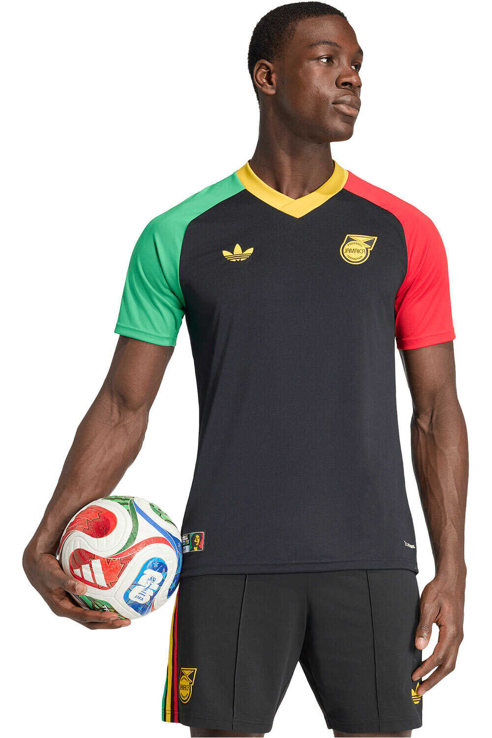 Jamaica mundial 2026 segunda equipacion prematch camiseta de fútbol oficiales Negro (L)