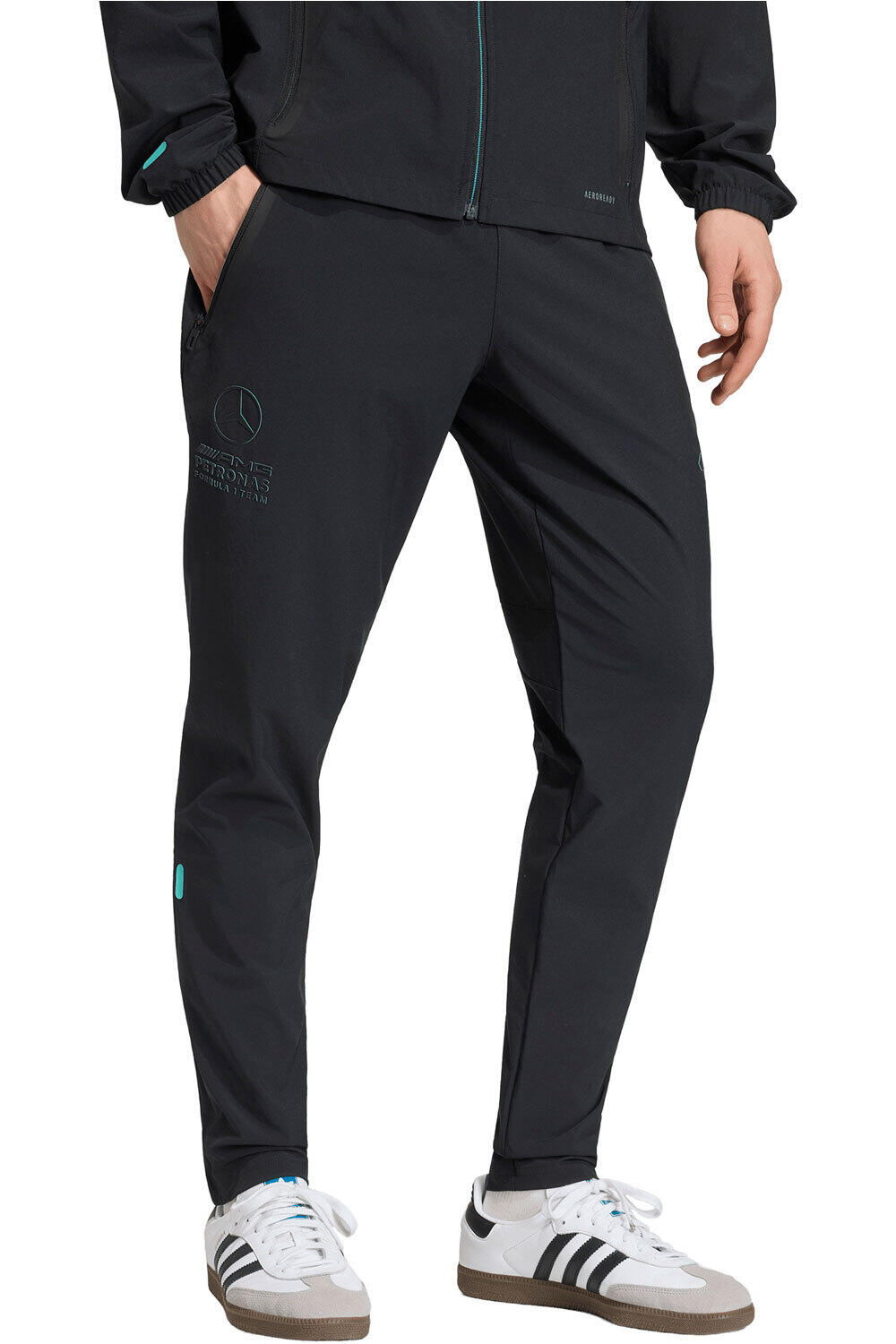 Mercedes-amg petronas f1 pantalón hombre Negro (L)