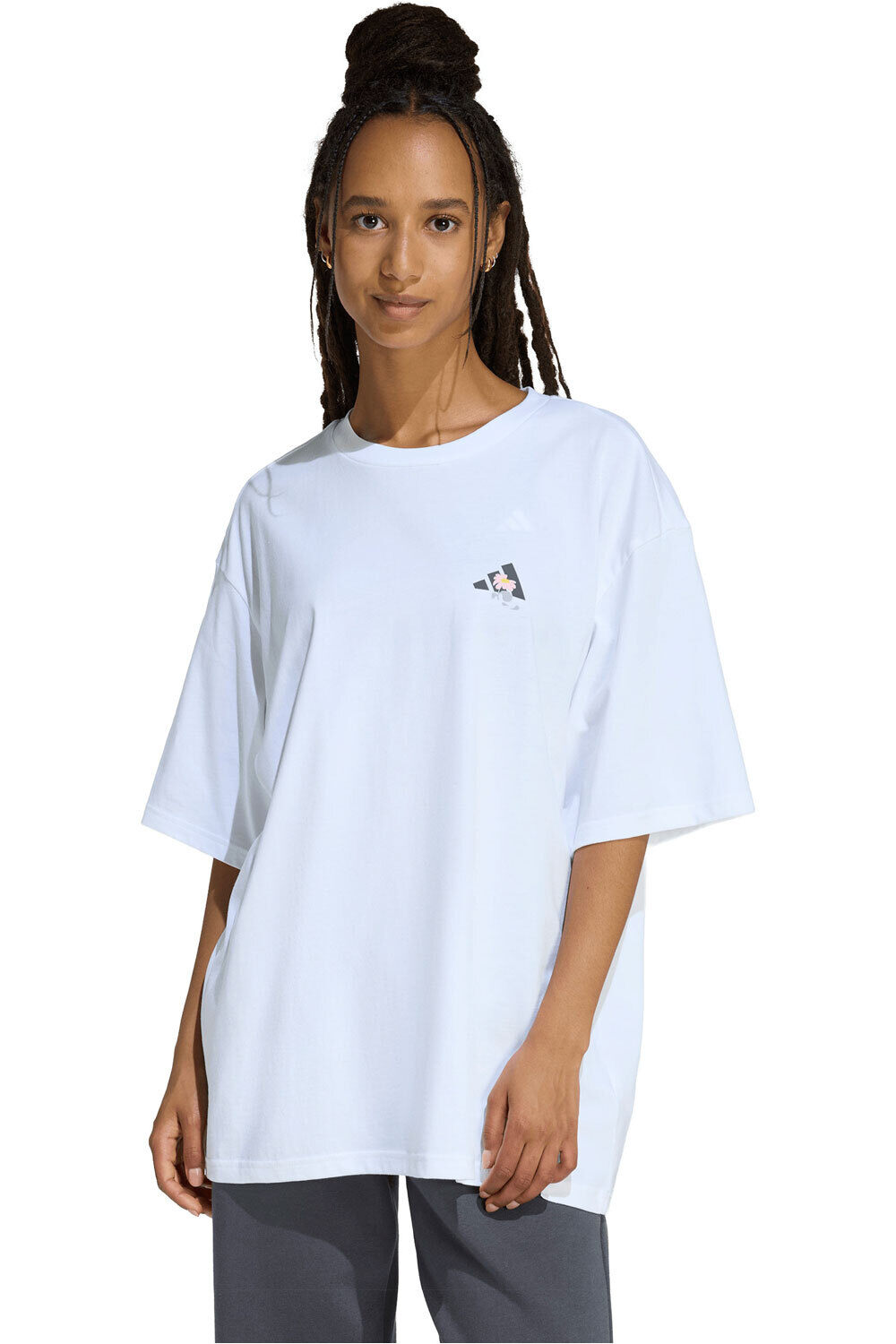 adidas soft side oversized graphic camiseta manga corta mujer