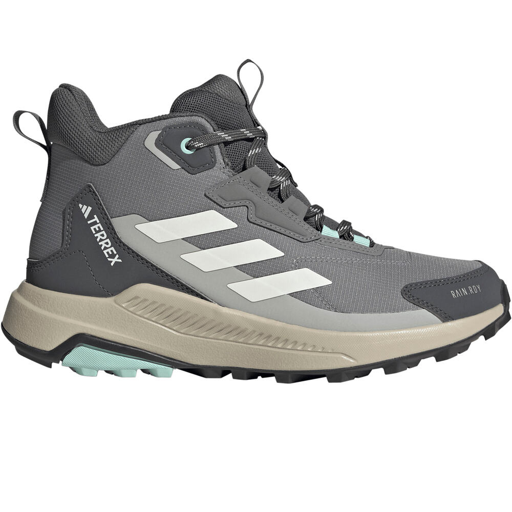 Terrex anylander mid rainrdy bota trekking mujer Gris (39 1/3)