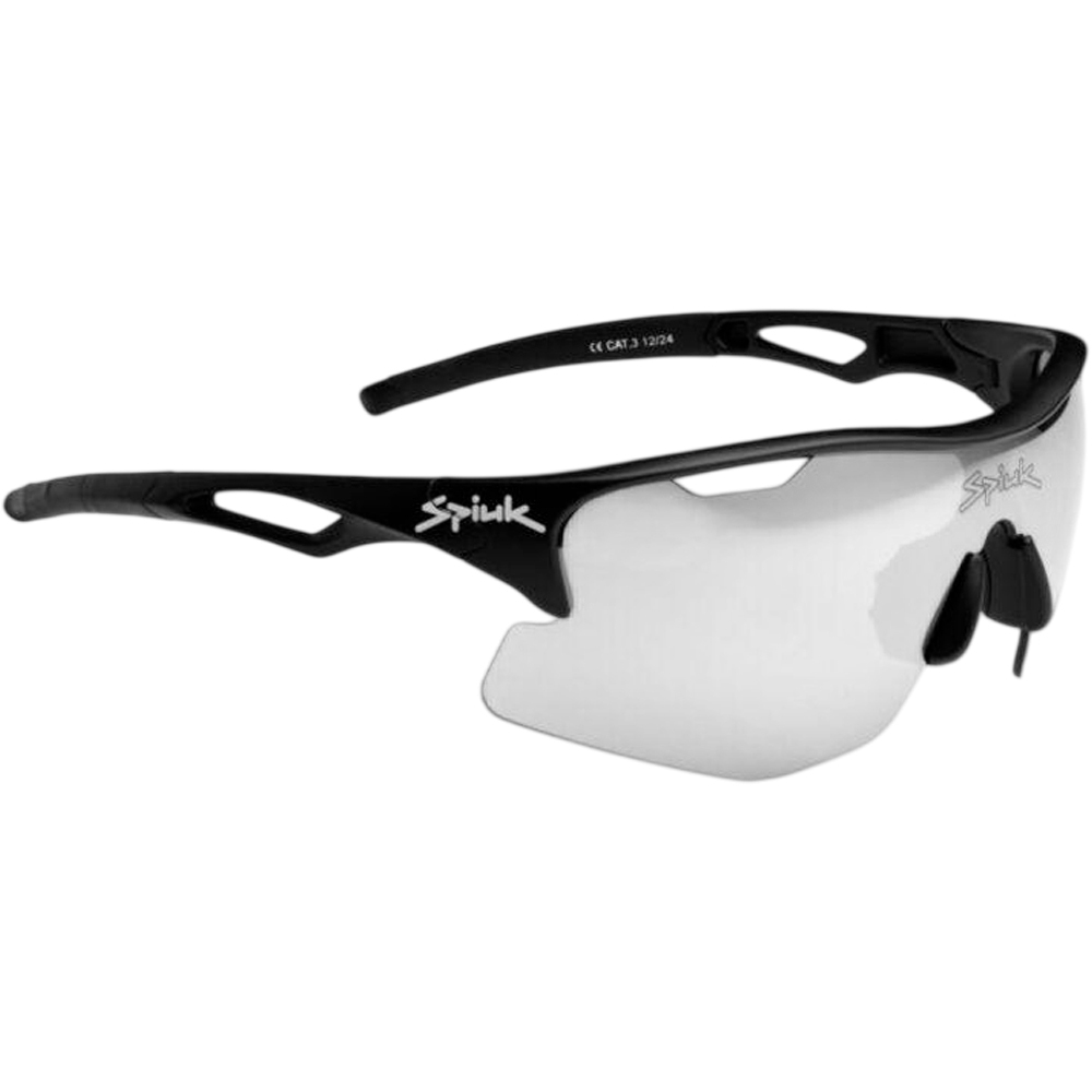 Jifter 3 negro lente espejo plata gafas ciclismo Negro (UNICA)