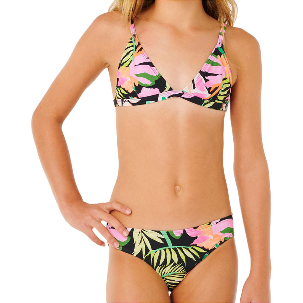 Moloka bikini set bañador playa niña Negro (8)
