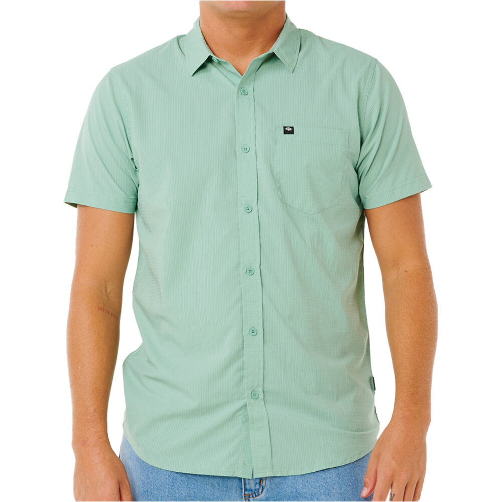Vaporcool aerotech camisa manga corta hombre Verde (L)