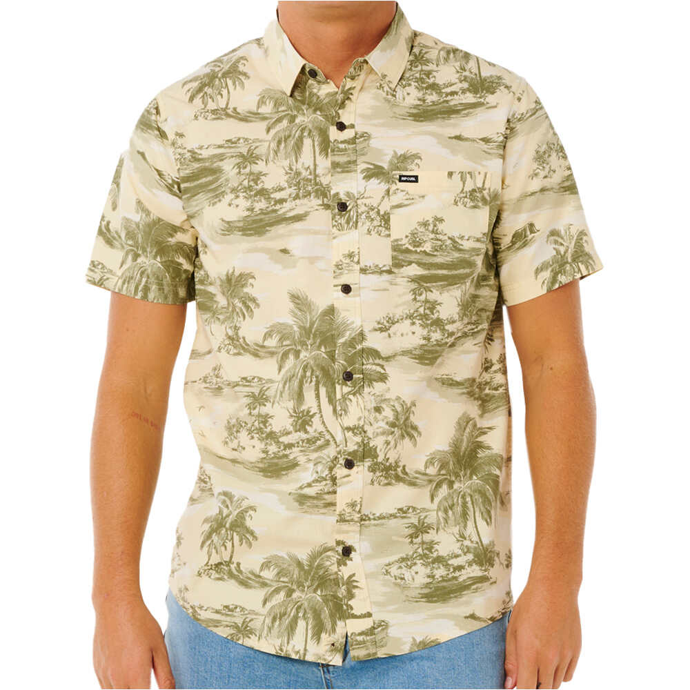 Sessions camisa manga corta hombre Blanco (XXL)