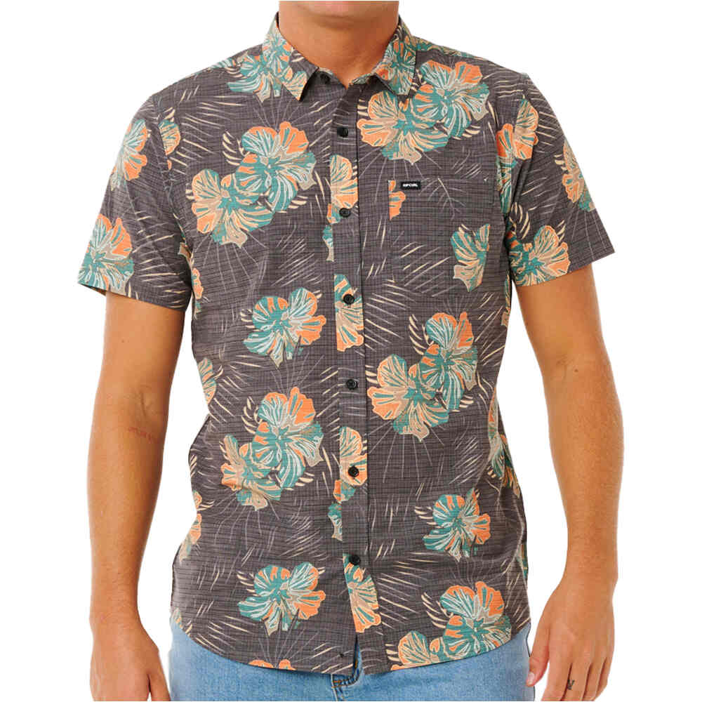 Sessions aerotech camisa manga corta hombre Negro (XL)