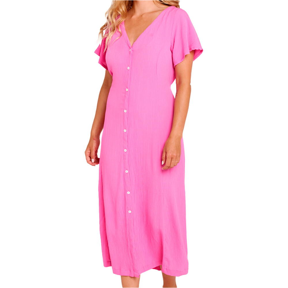 Moloka long dress vestidos mujer Rosa (L)