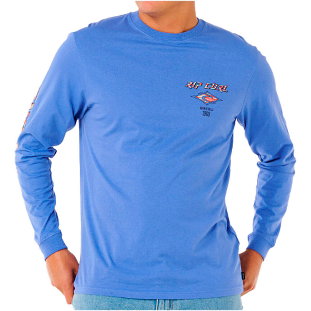 Fade out icon camiseta manga larga hombre Azul (XL)