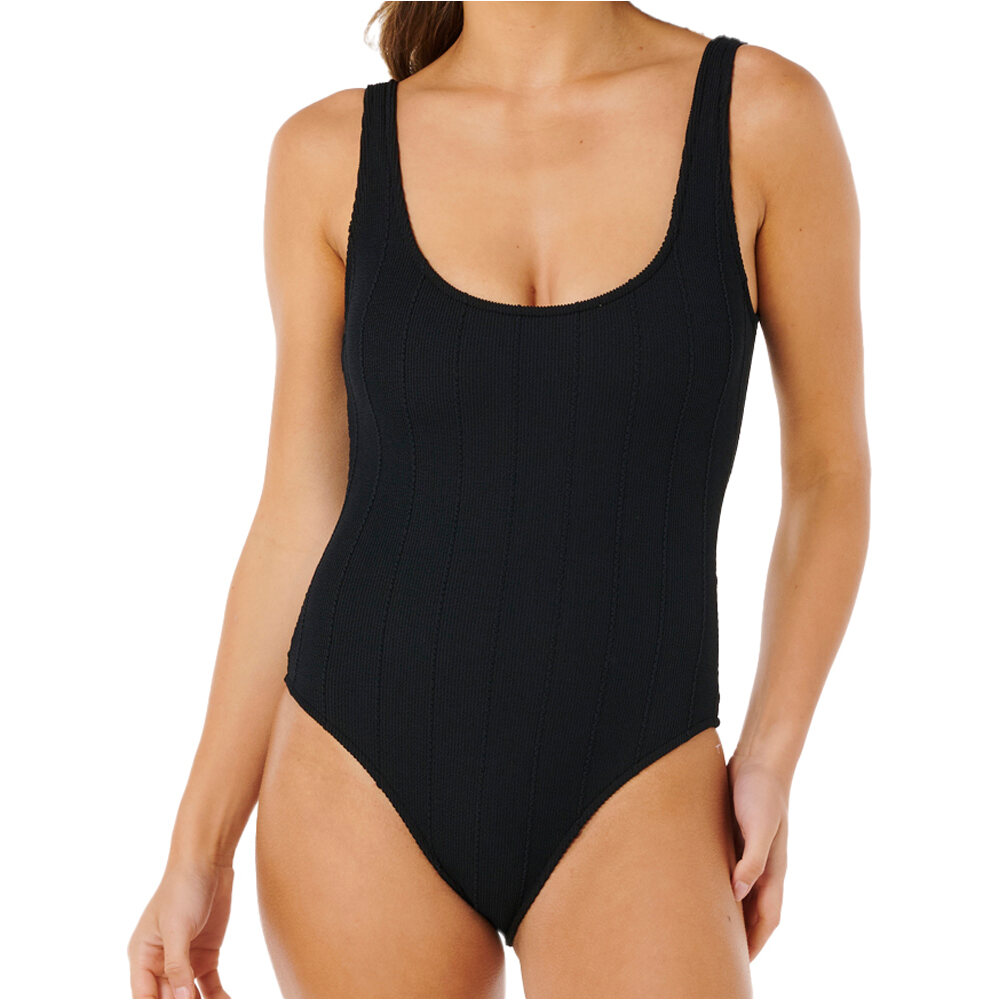 Vibe surf one piece bañador natación mujer Negro (L)