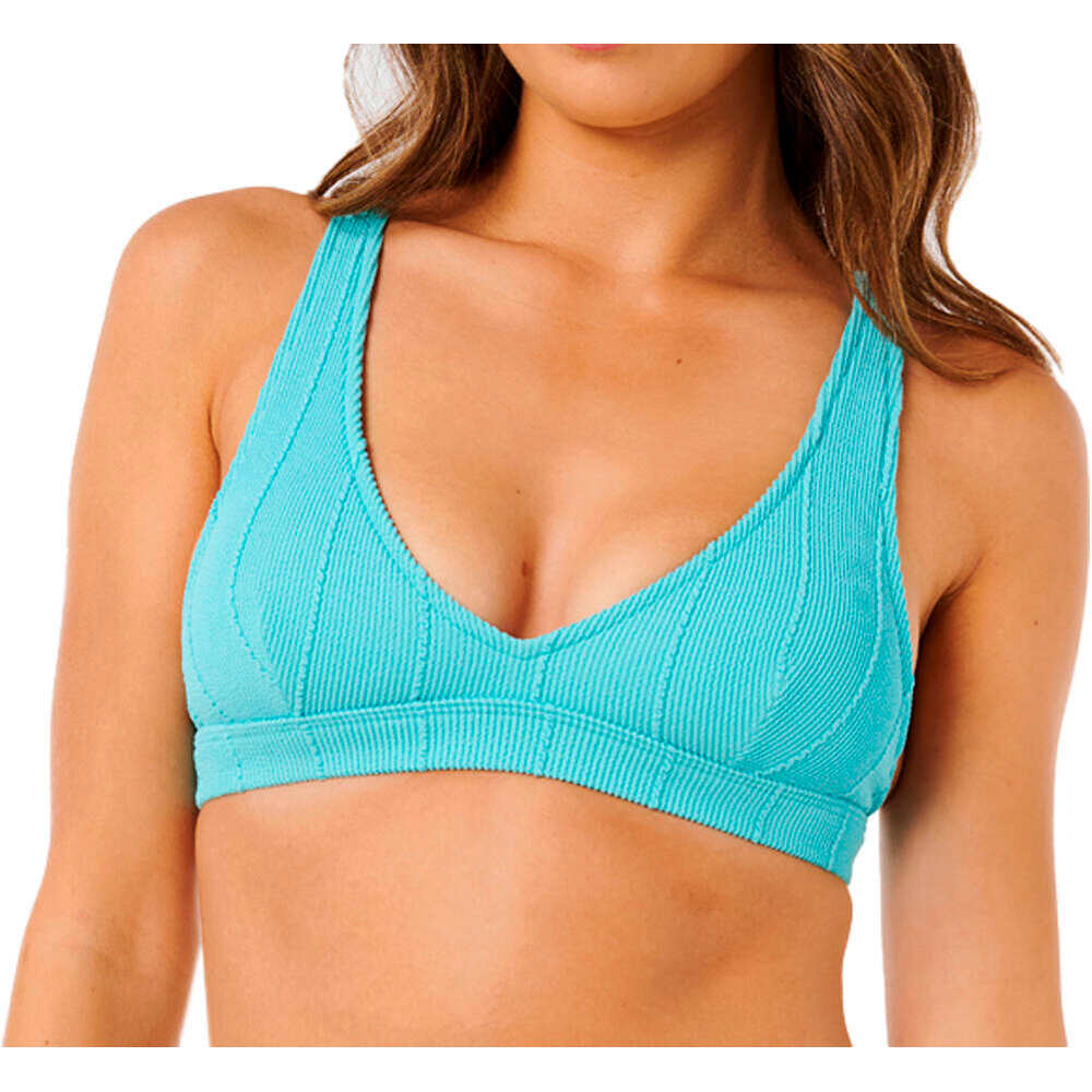 Vibe surf multi fit v neck parte de arriba bikini Azul (XXS)