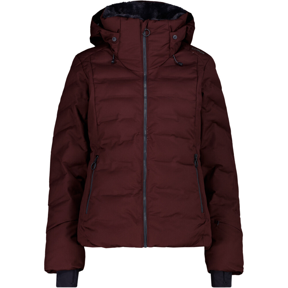Woman jacket fix hood black berry chaqueta esquí mujer