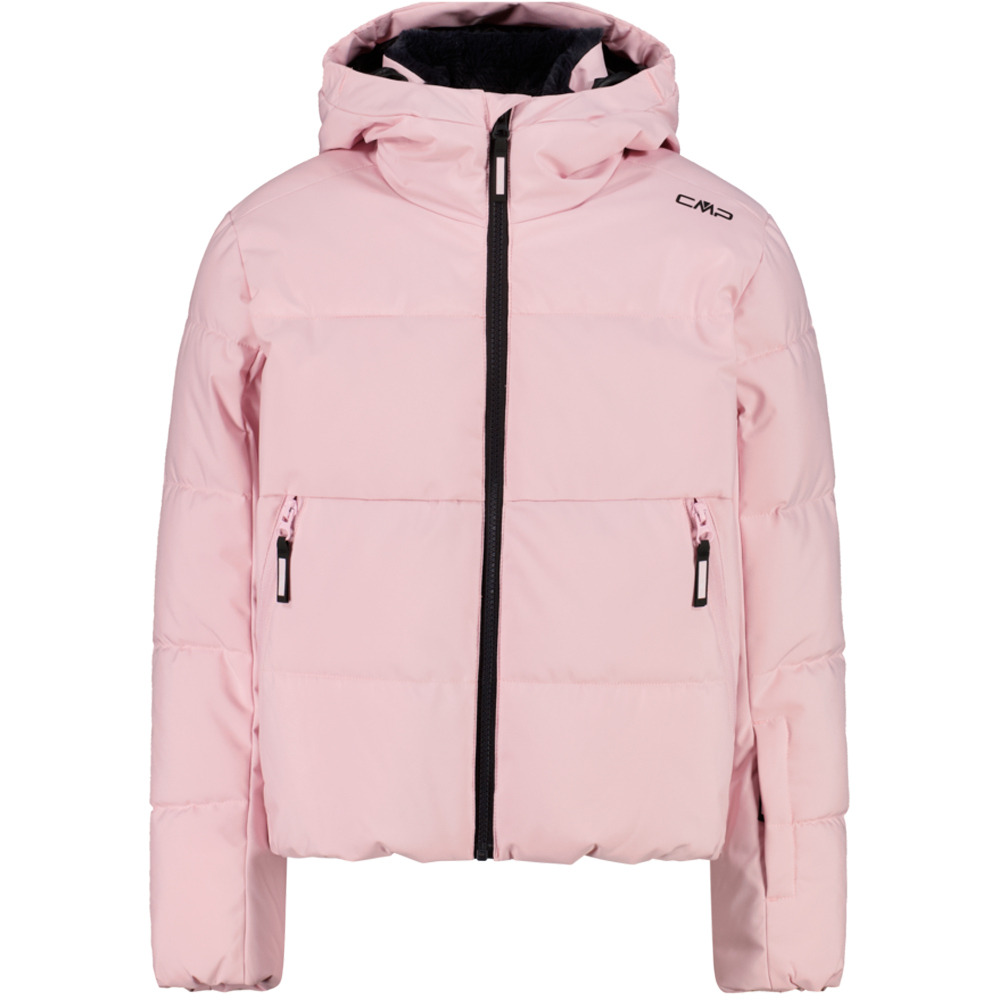 Cmp kid g jacket fix hood soft pink chaqueta esquí infantil