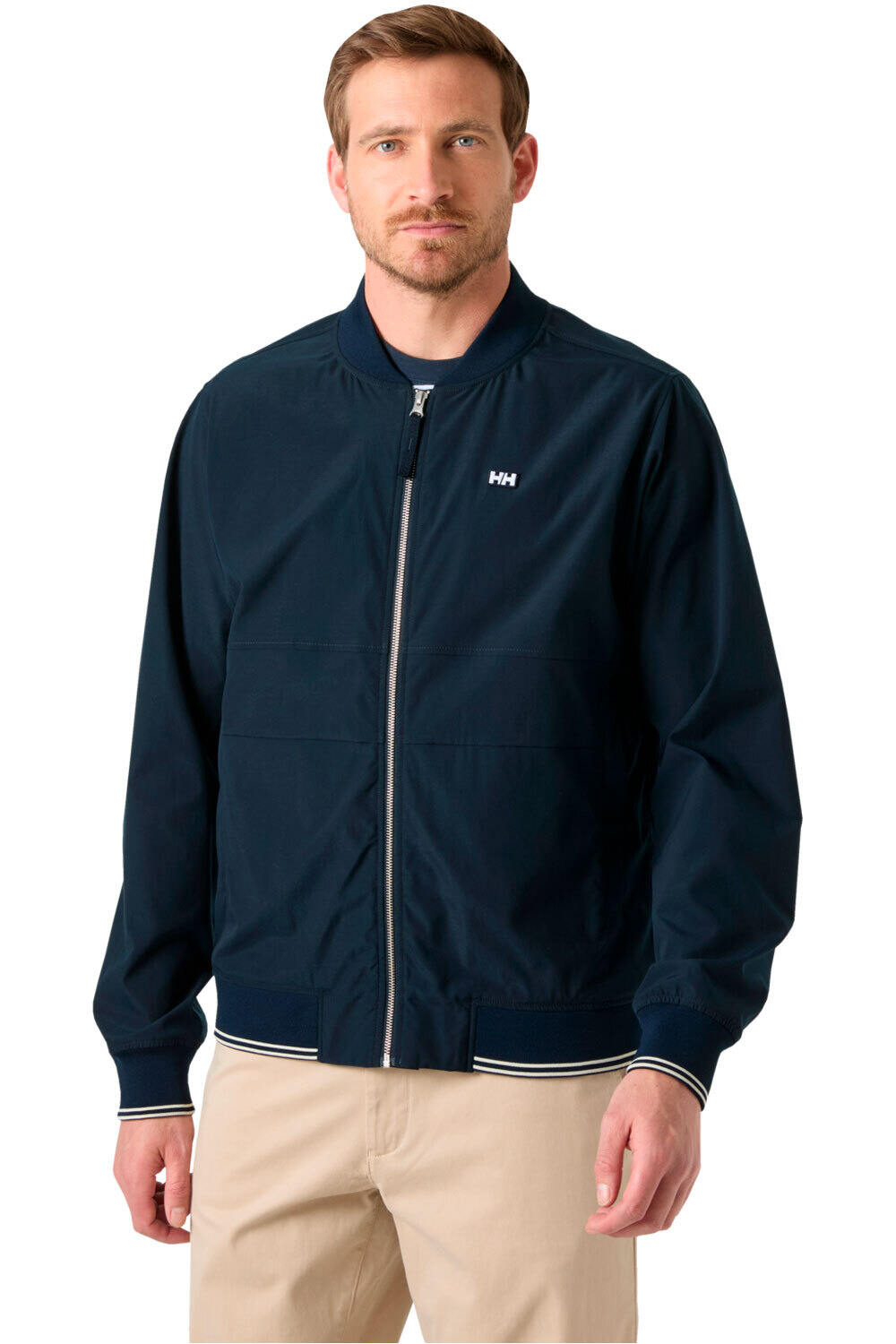 Marine bomber chaquetas hombre Marino
