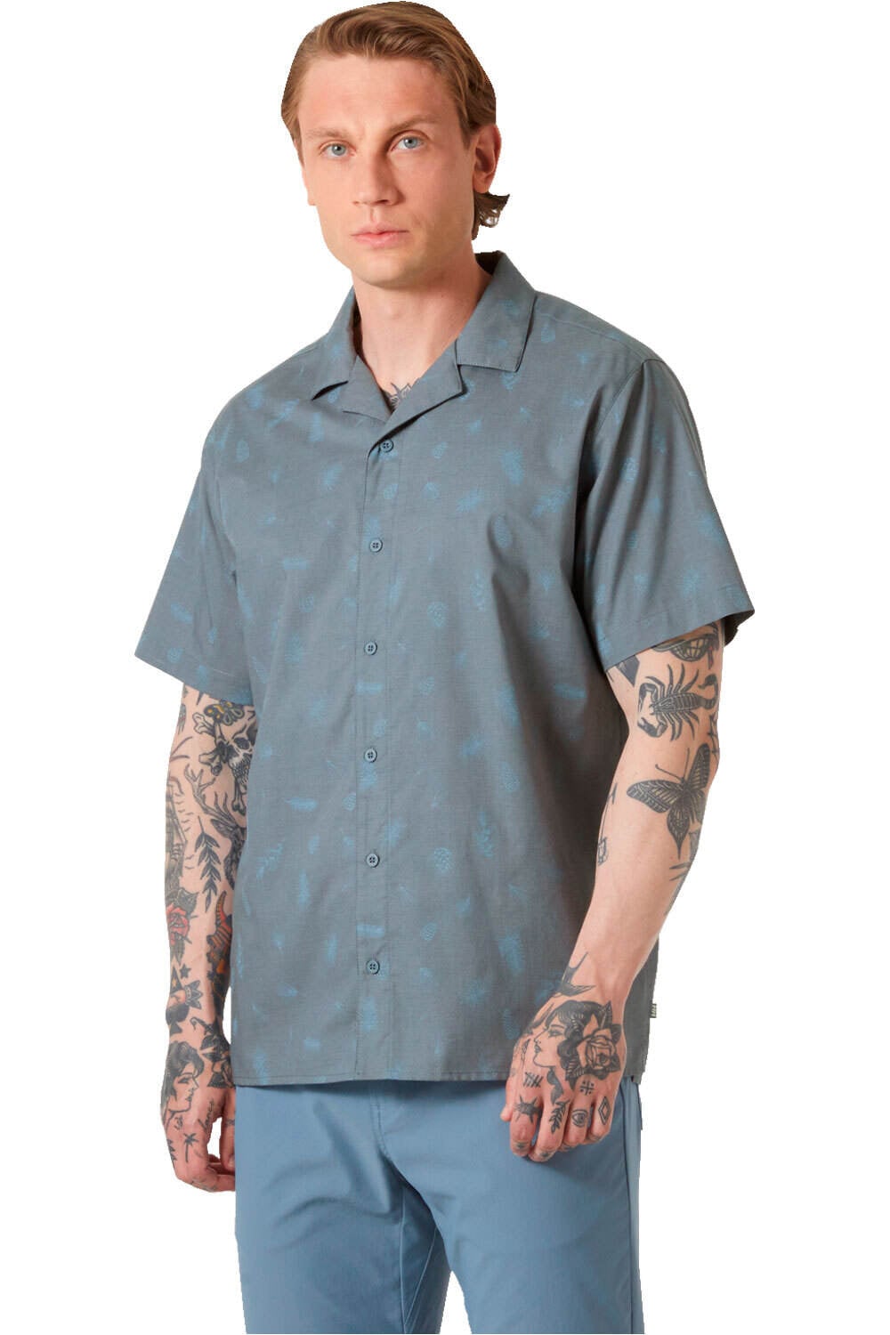 Holmen camisa montaña manga corta hombre Marino (XL)
