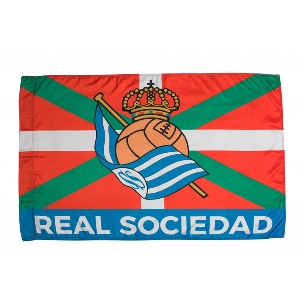 Rss real sociedad bandera ikurrina 130x90 merchandaising equipos de fútbol oficiales