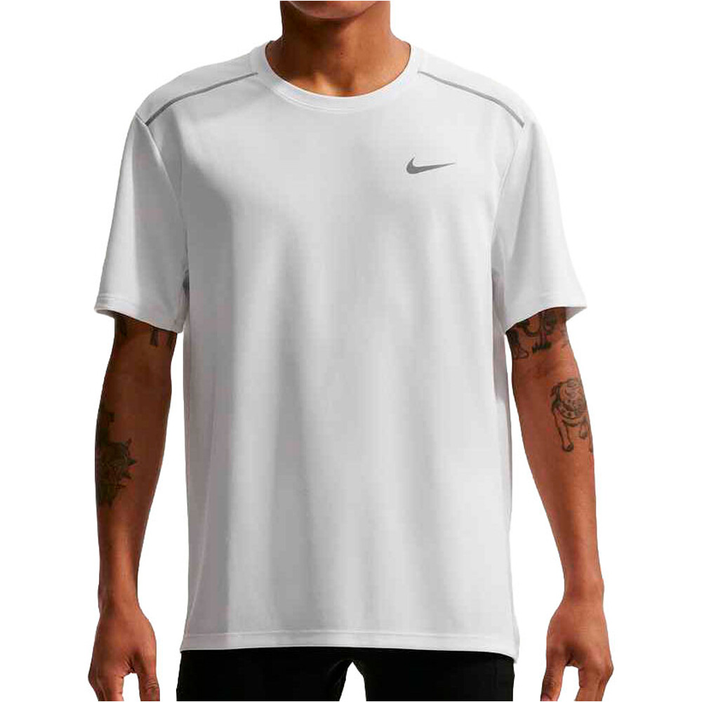 Dri-fit uv miler camiseta técnica manga corta hombre Blanco (M)