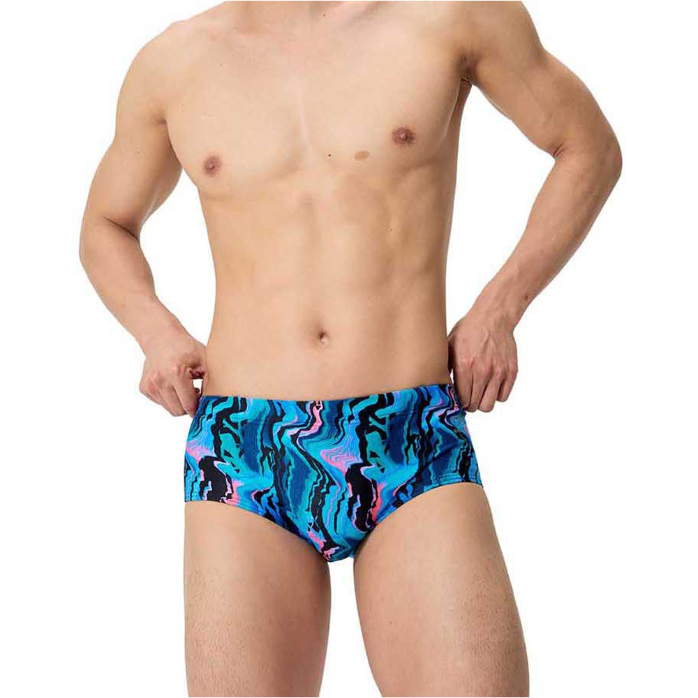 Printed 135cm brief bañador natación hombre Marino (32)