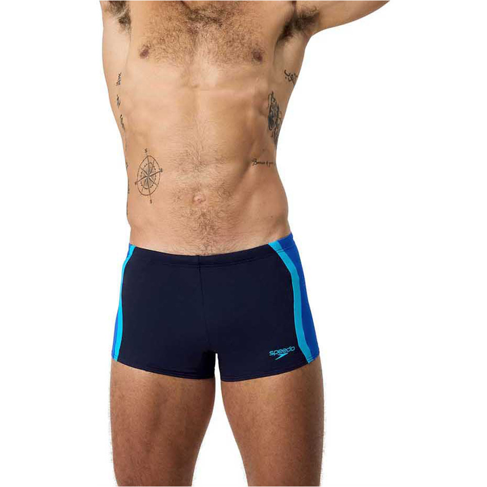 Solid splice aquashort bañador natación hombre Naranja (34)