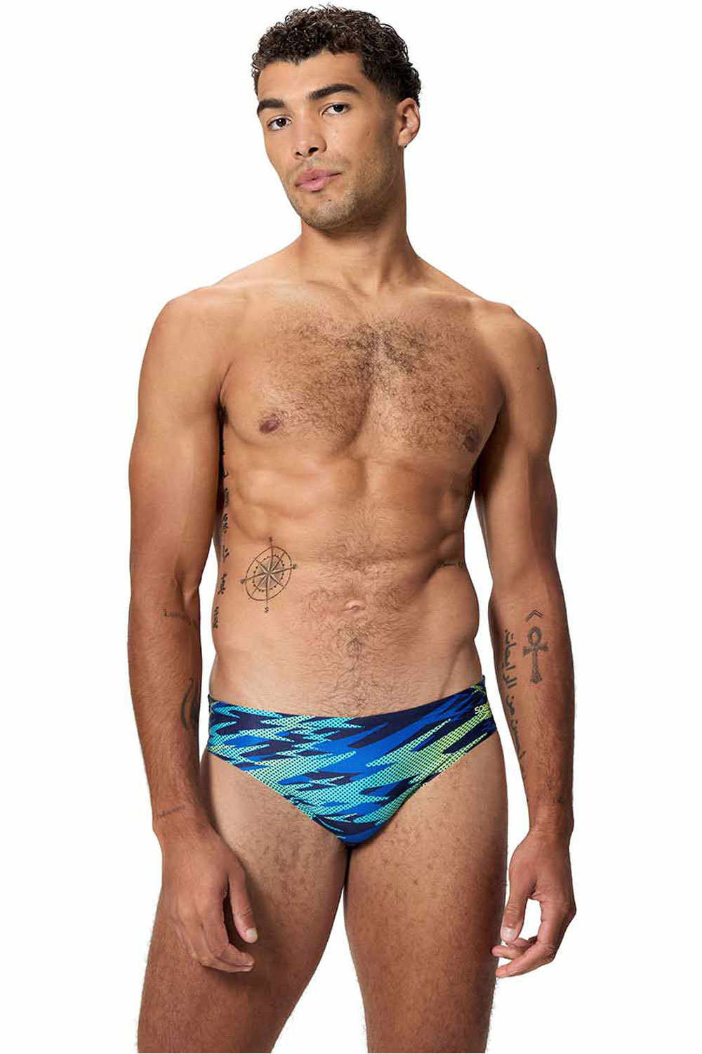 Hyperboom print brief 25 bañador natación hombre Naranja (40)